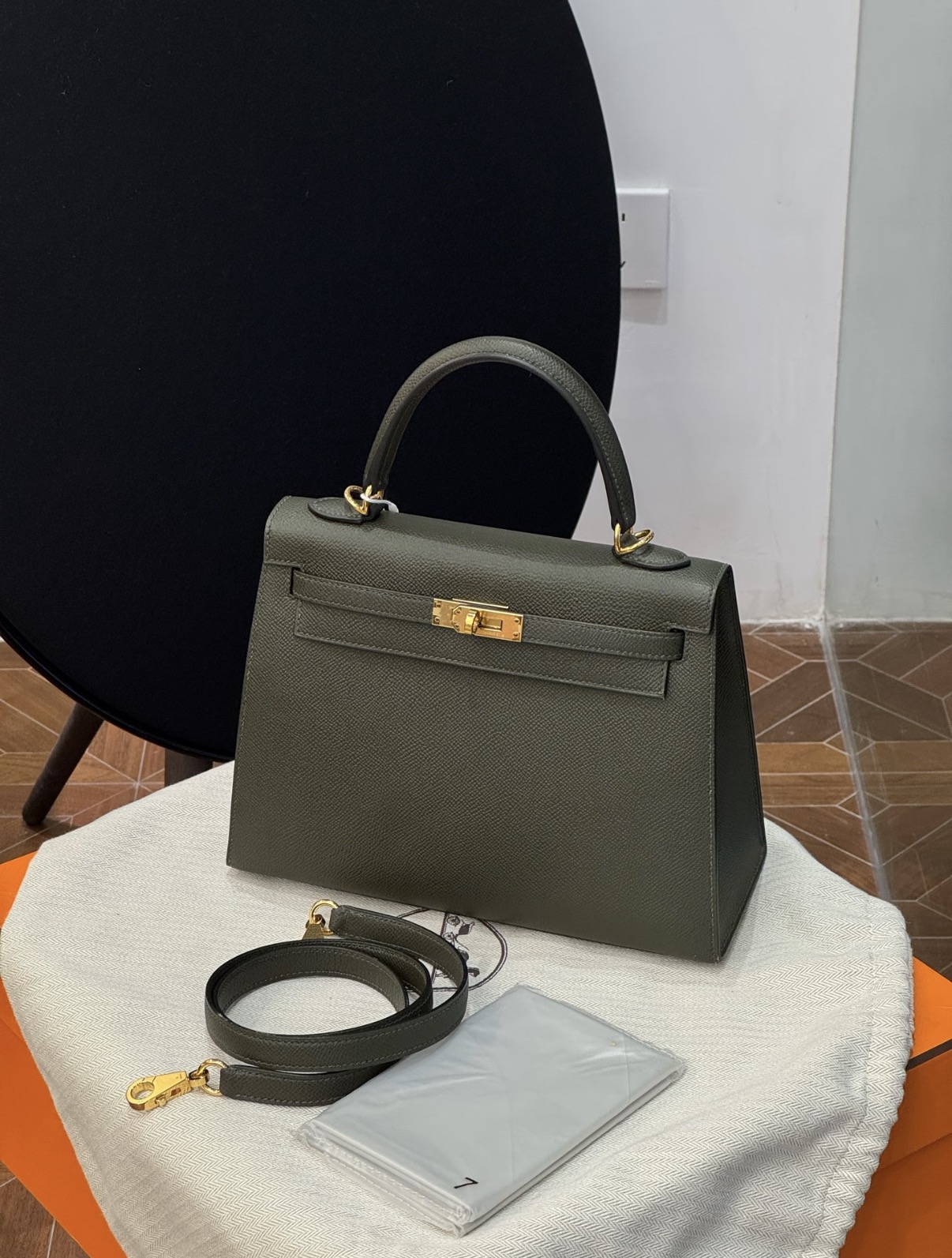 Kelly 25-28 Olive Green Gold EPSOM Buckle Custom - MOVEMENTARTISAN