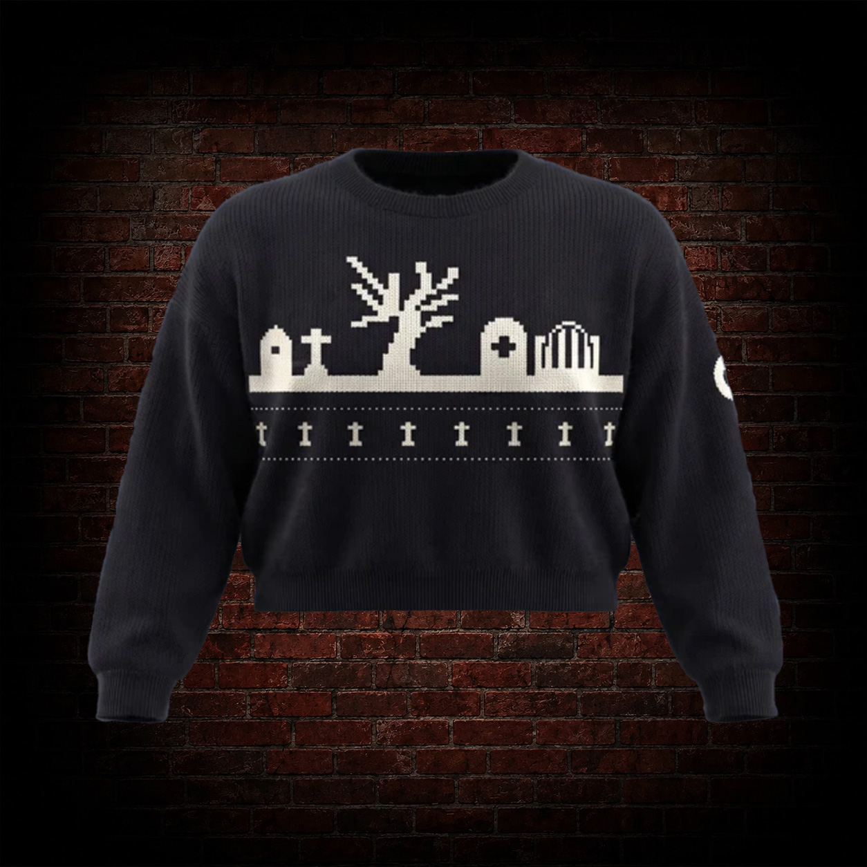 Church Cross Cropped Sweater