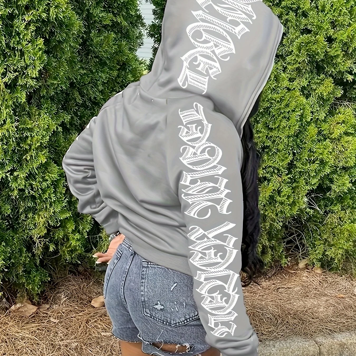 Sixsr Full Zip Up Hooded Sweatshirts, Long Sleeve Top Solid Color Jacket, Graphic Sweatshirt Hoodies Women's Sweatshirts