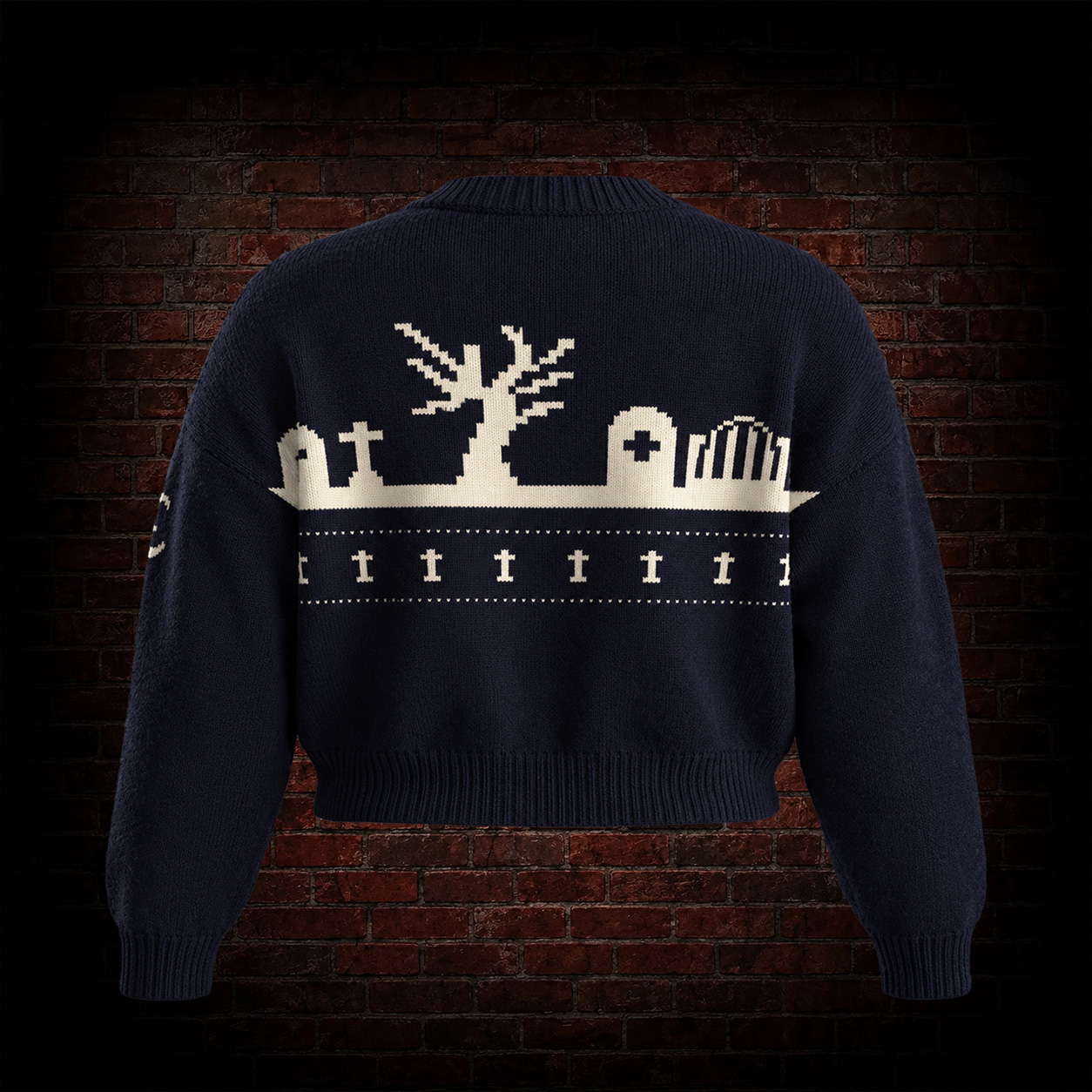 Church Cross Cropped Sweater