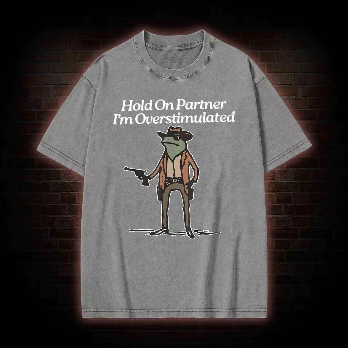 Hold on Partner Washed T-shirt