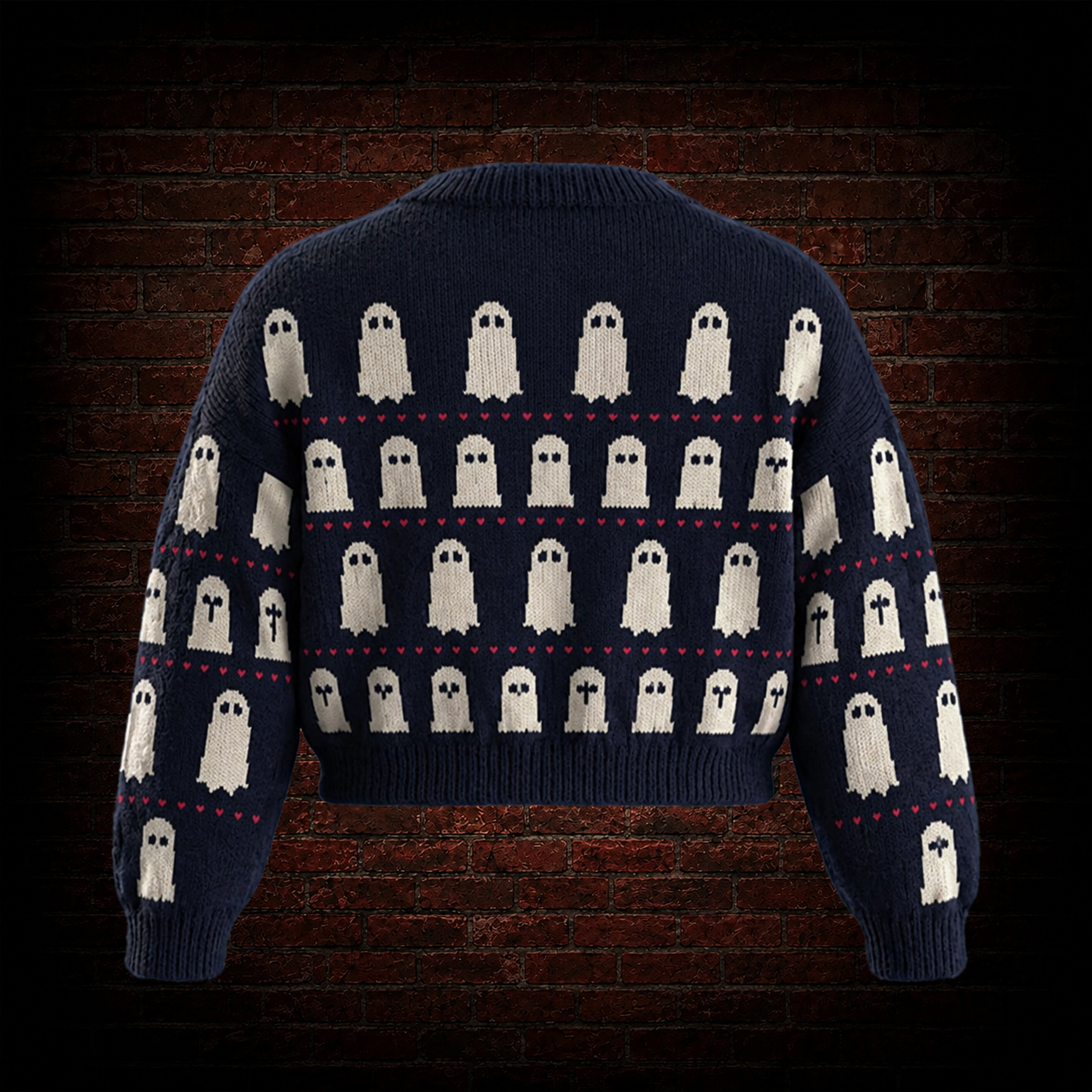 Gravestone Ghost Cropped Sweater