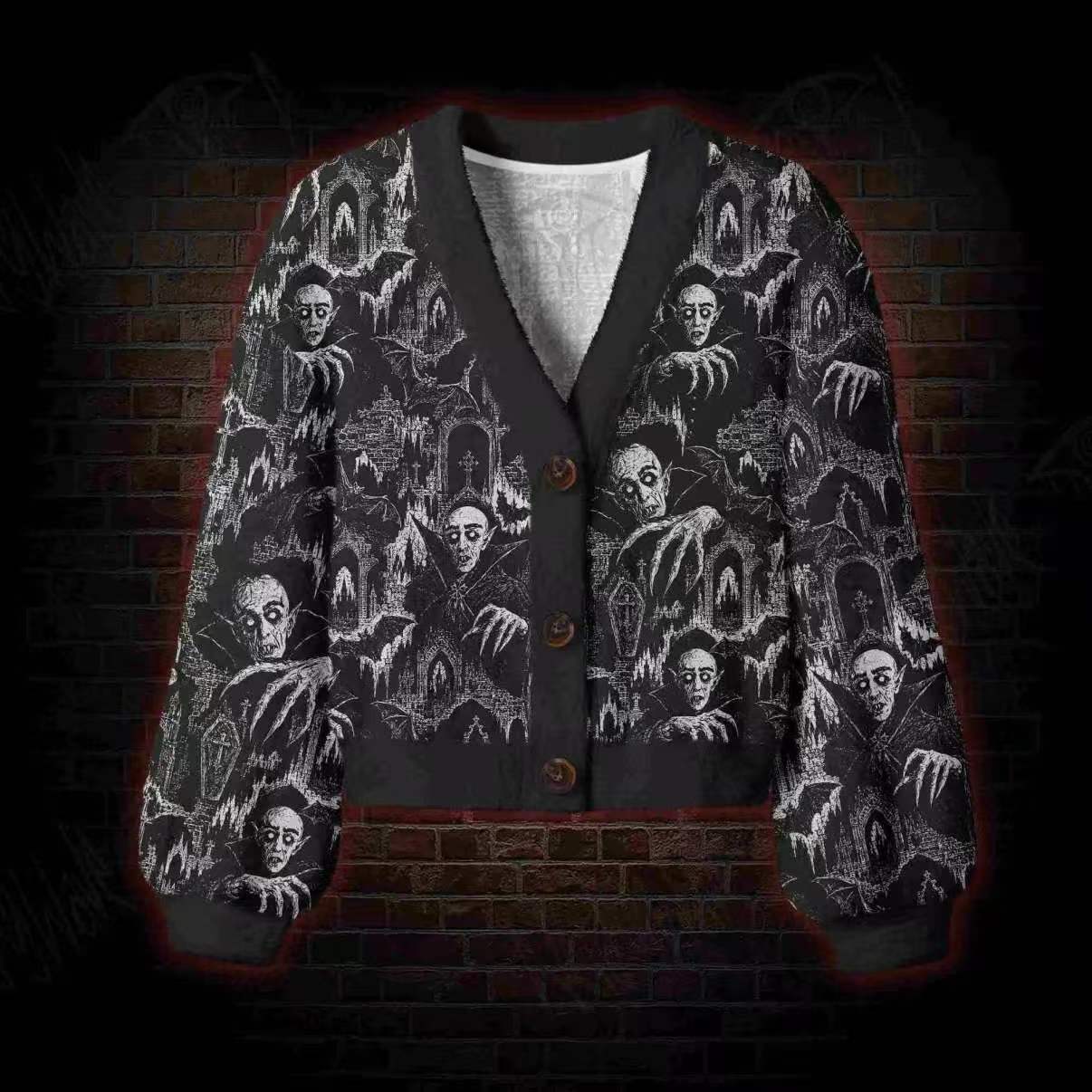 Nosferatu Nights Women's Cardigan Sweater