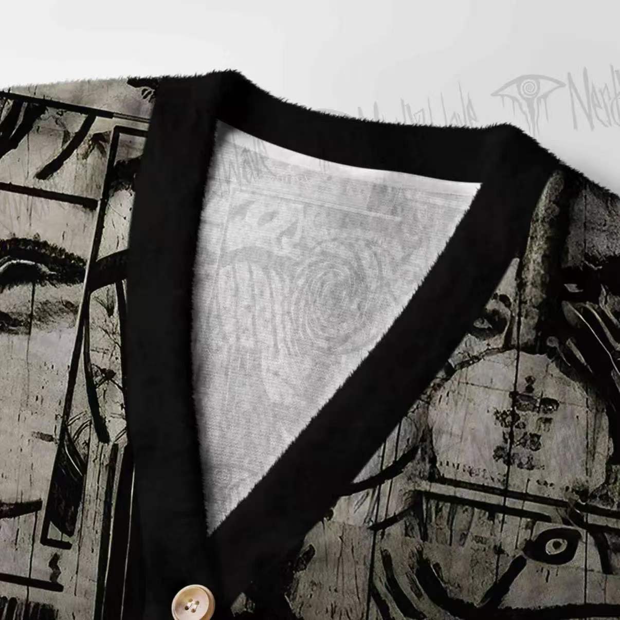 Horror Manga Collage Women's Cardigan Sweater