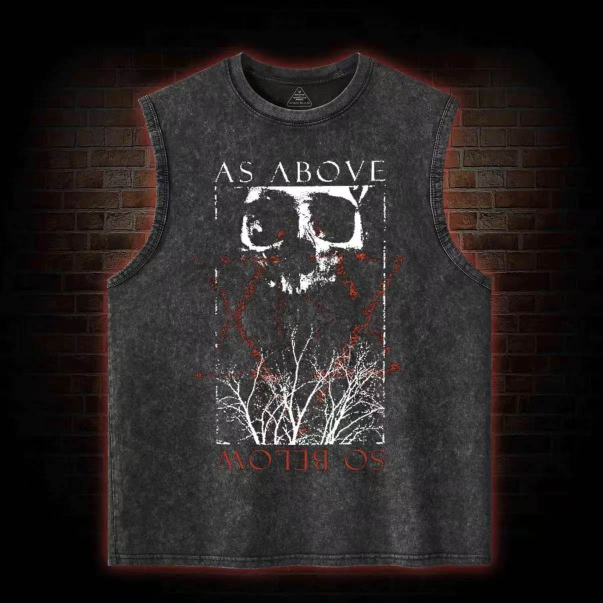 raccoon tank top, raccoon graphic tank, raccoon graphic shirt, raccoon muscle tee, graphic tank top, gothic tank top, gothic graphic shirt, statement tank top, become ungovernable shirt, vintage washed tank, washed black tank, distressed tank top, sl