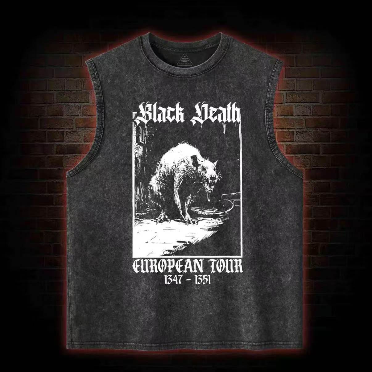 Black Death European Tour 1347-1351 Washed Tank Top