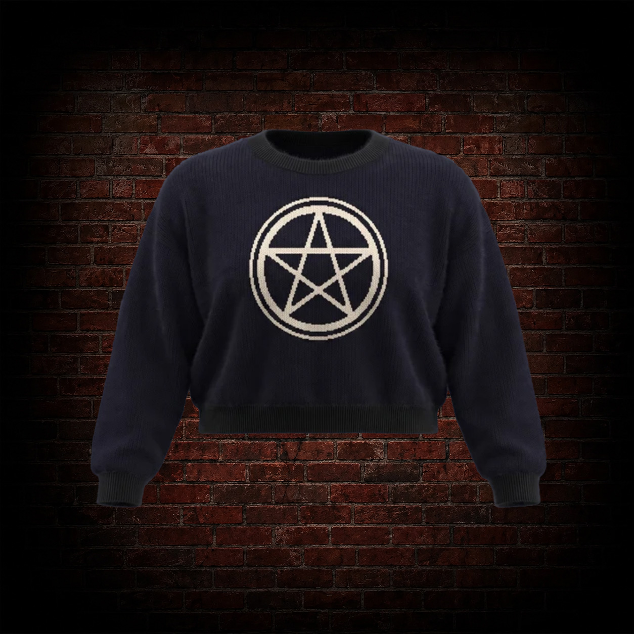 Pentagram Ritual Cropped Sweater