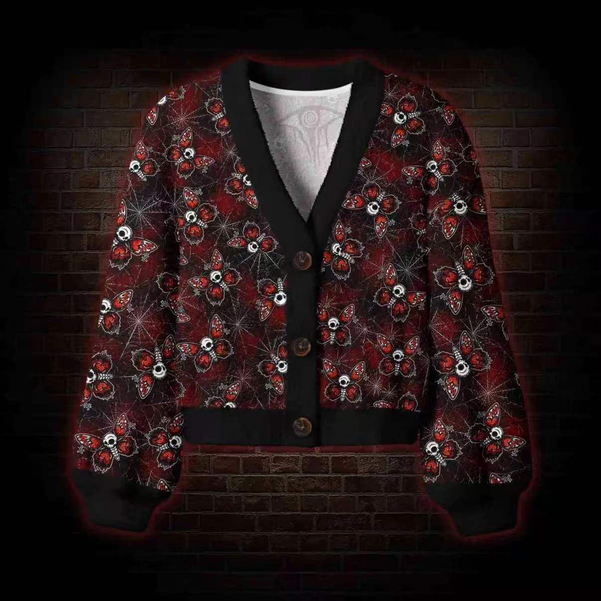 The All-Seeing Moth Women's Cardigan Sweater