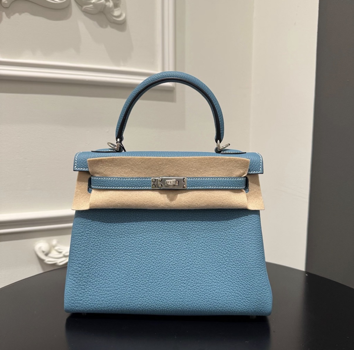 Kelly 25-28 Denim Blue TOGO Silver hardware Custom - MOVEMENTARTISAN