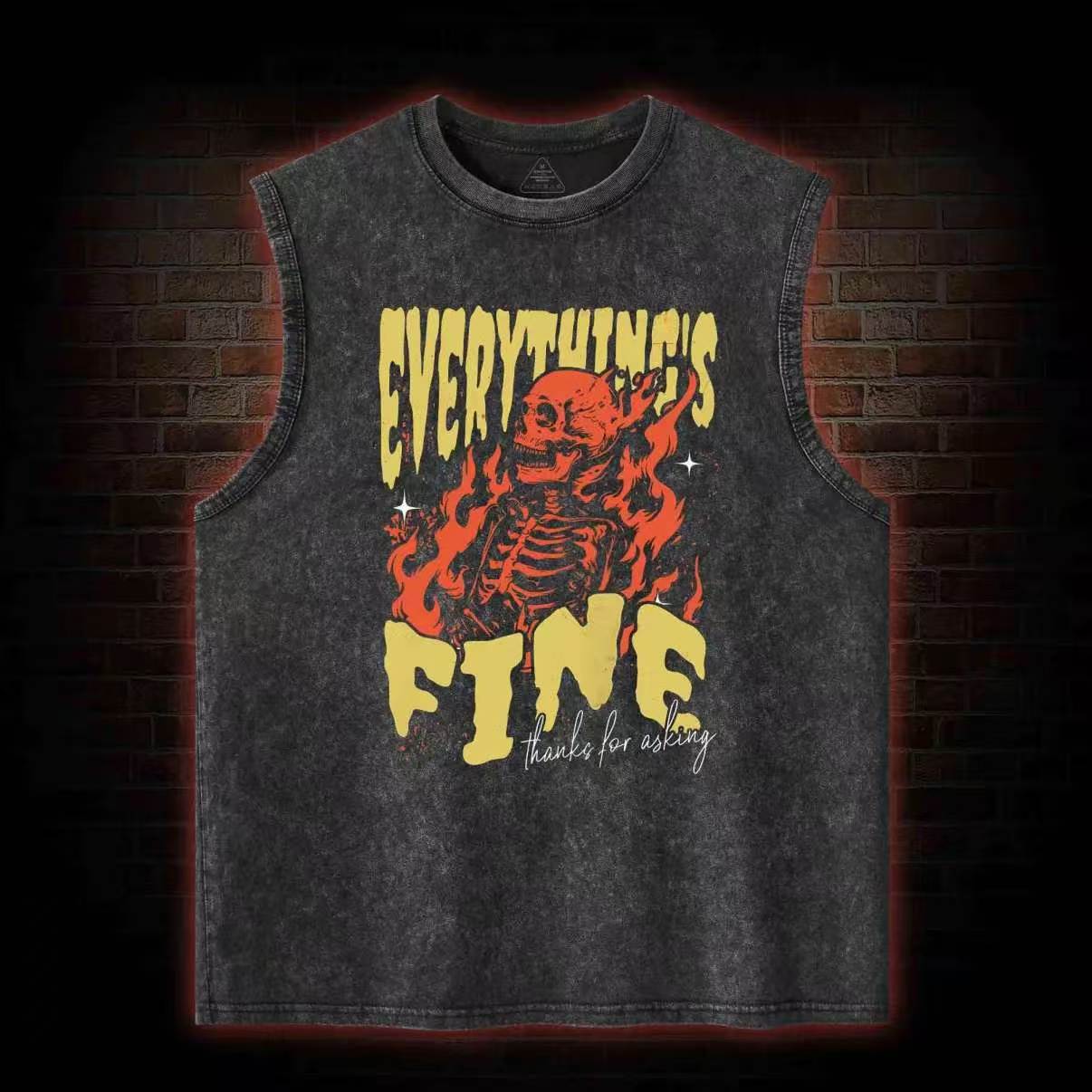 Everything's Fine Washed Tank Top