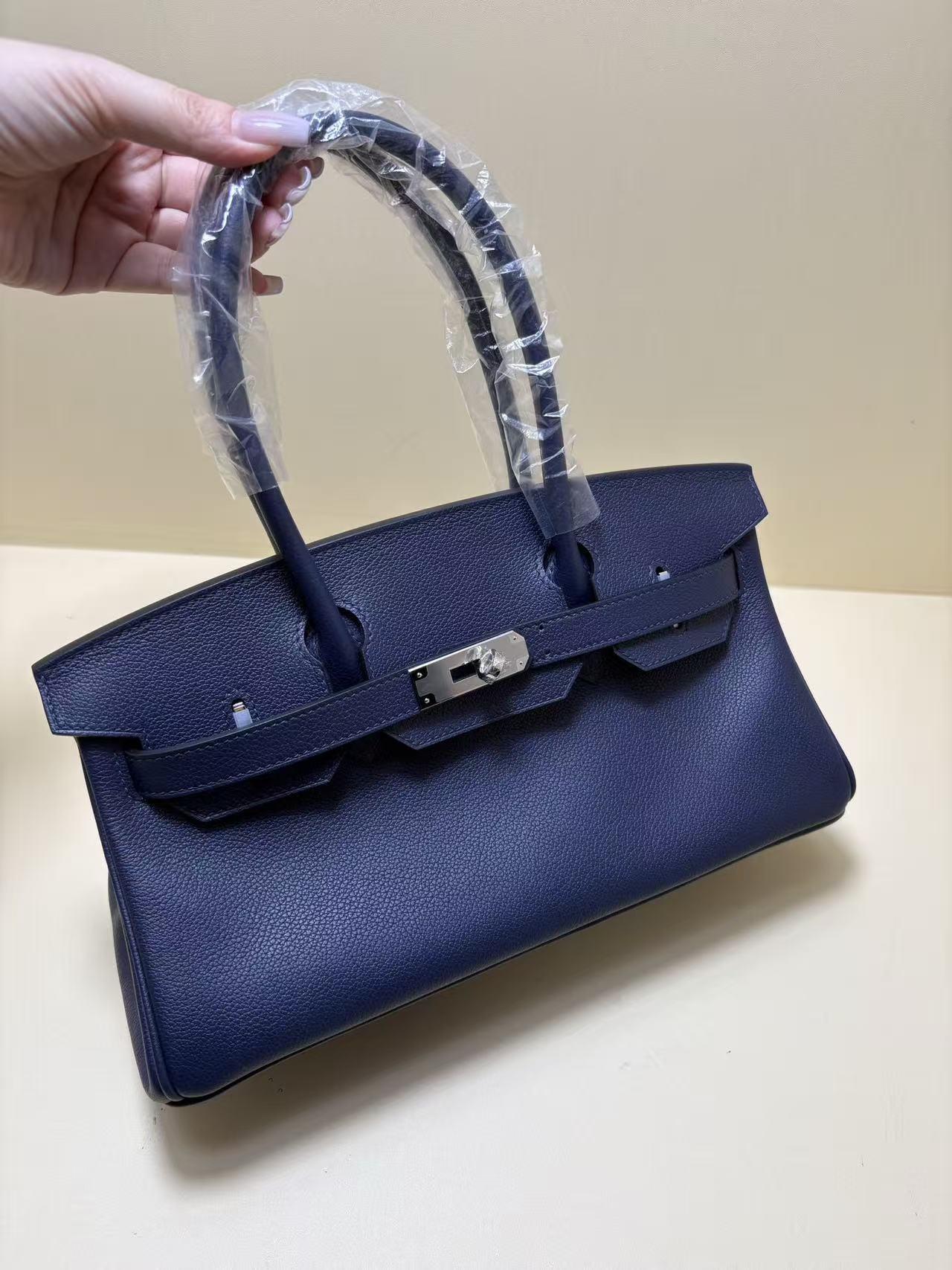 Shoulder Birkin 29 Navy Blue Custom