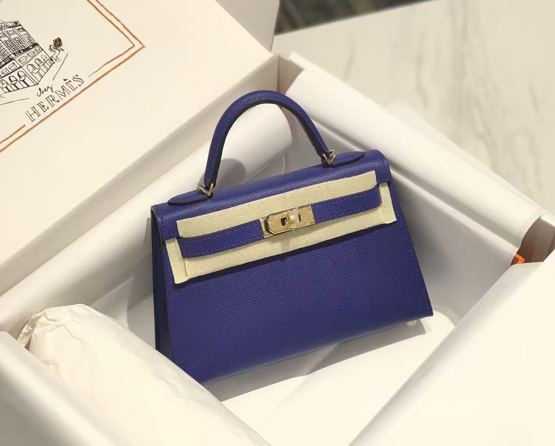 Kelly mini2 19 Royal Blue Gold Buckle