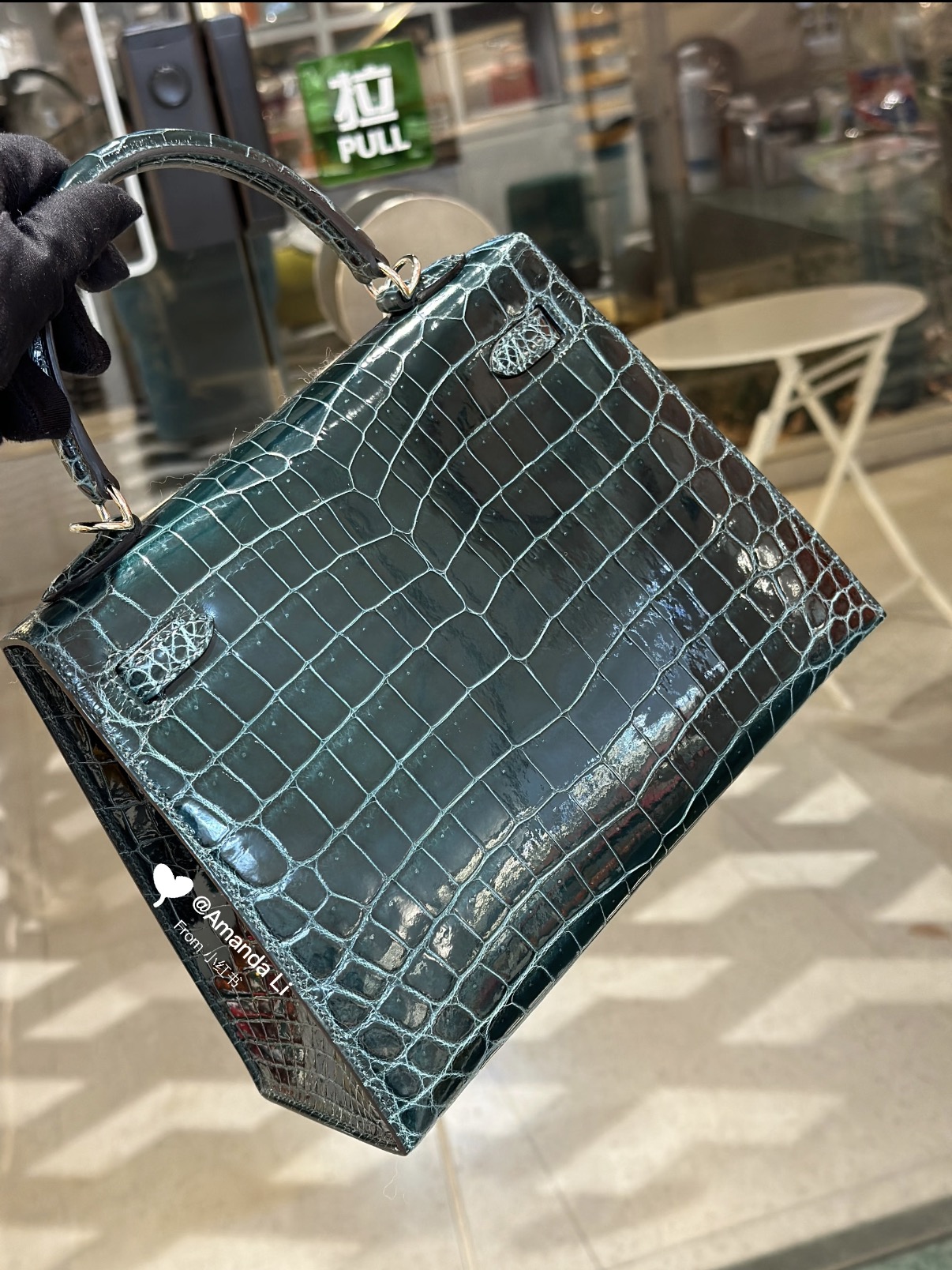 Kelly 25-32 Pine Green Alligator Leather  Silver Hardware Custom - MOVEMENTARTISAN