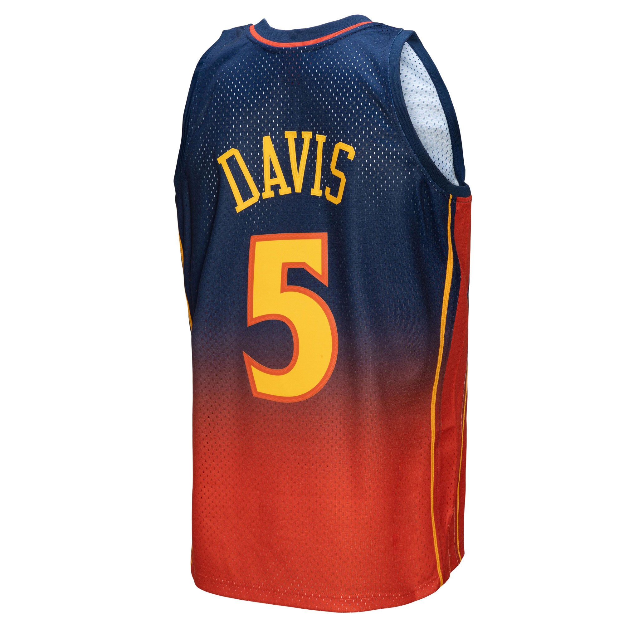 Baron Davis Golden State Warriors Mitchell & Ness 2006\/07 Hardwood Classics Fadeaway Swingman Player Jersey - Navy\/Orange
