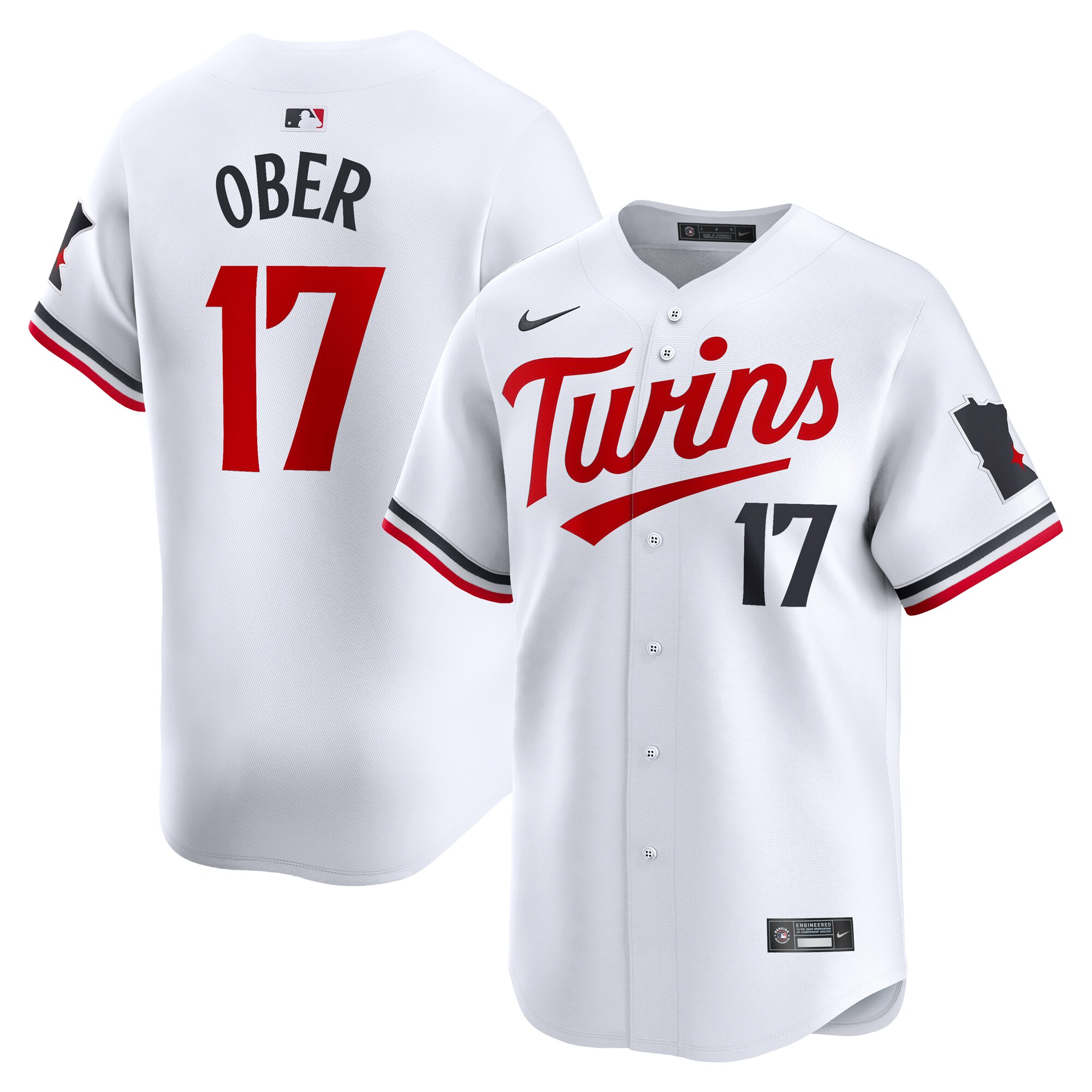 Bailey Ober Minnesota Twins  Home Limited Player Jersey - White