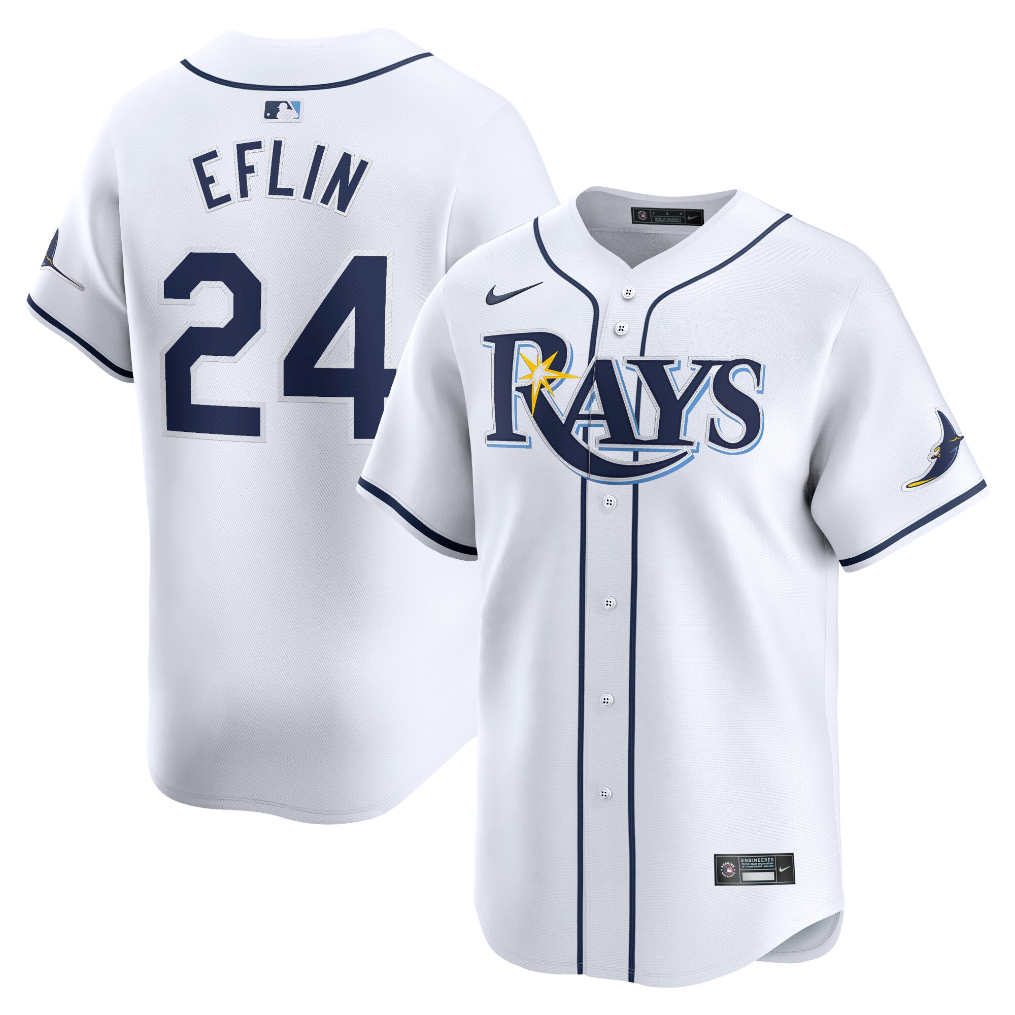 Zach Eflin Tampa Bay Rays  Home Limited Player Jersey - White