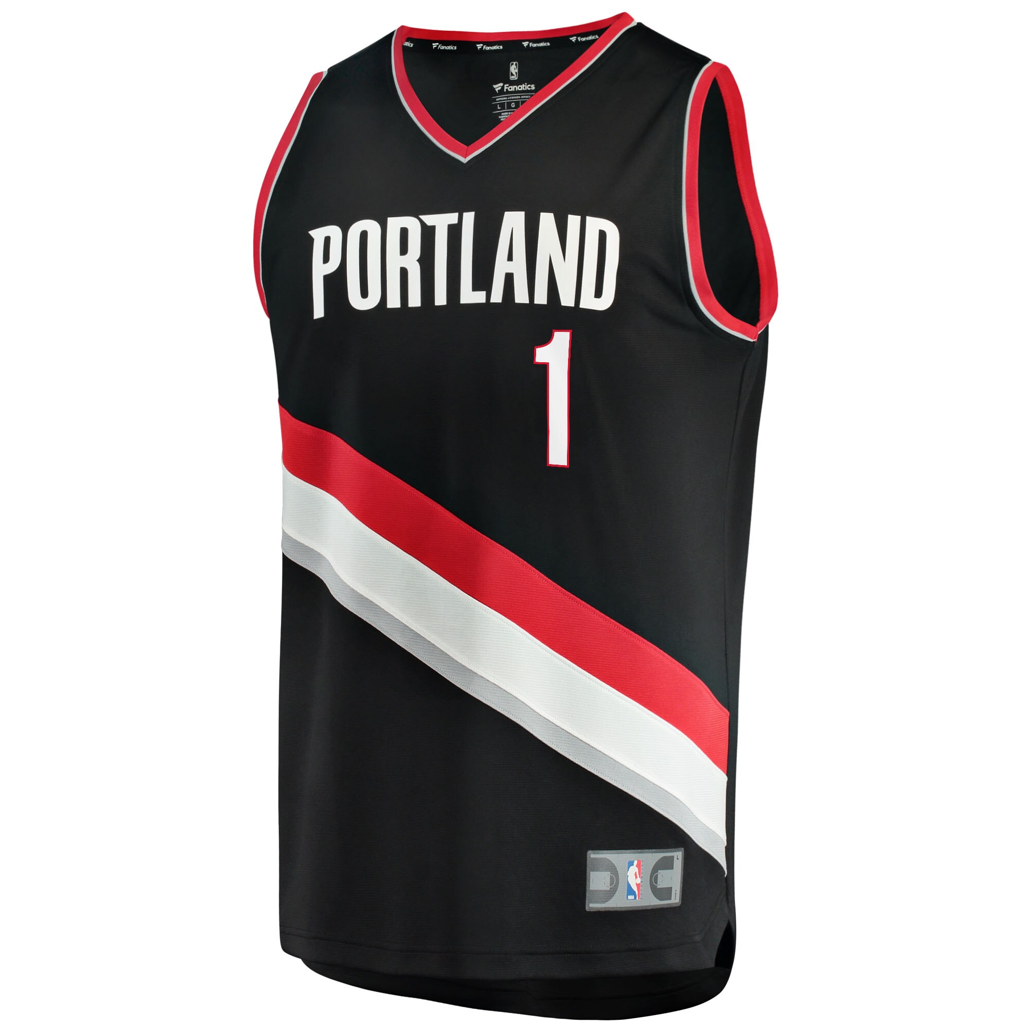 Anfernee Simons Portland Trail Blazers Fanatics Fast Break Replica Jersey - Icon Edition - Black