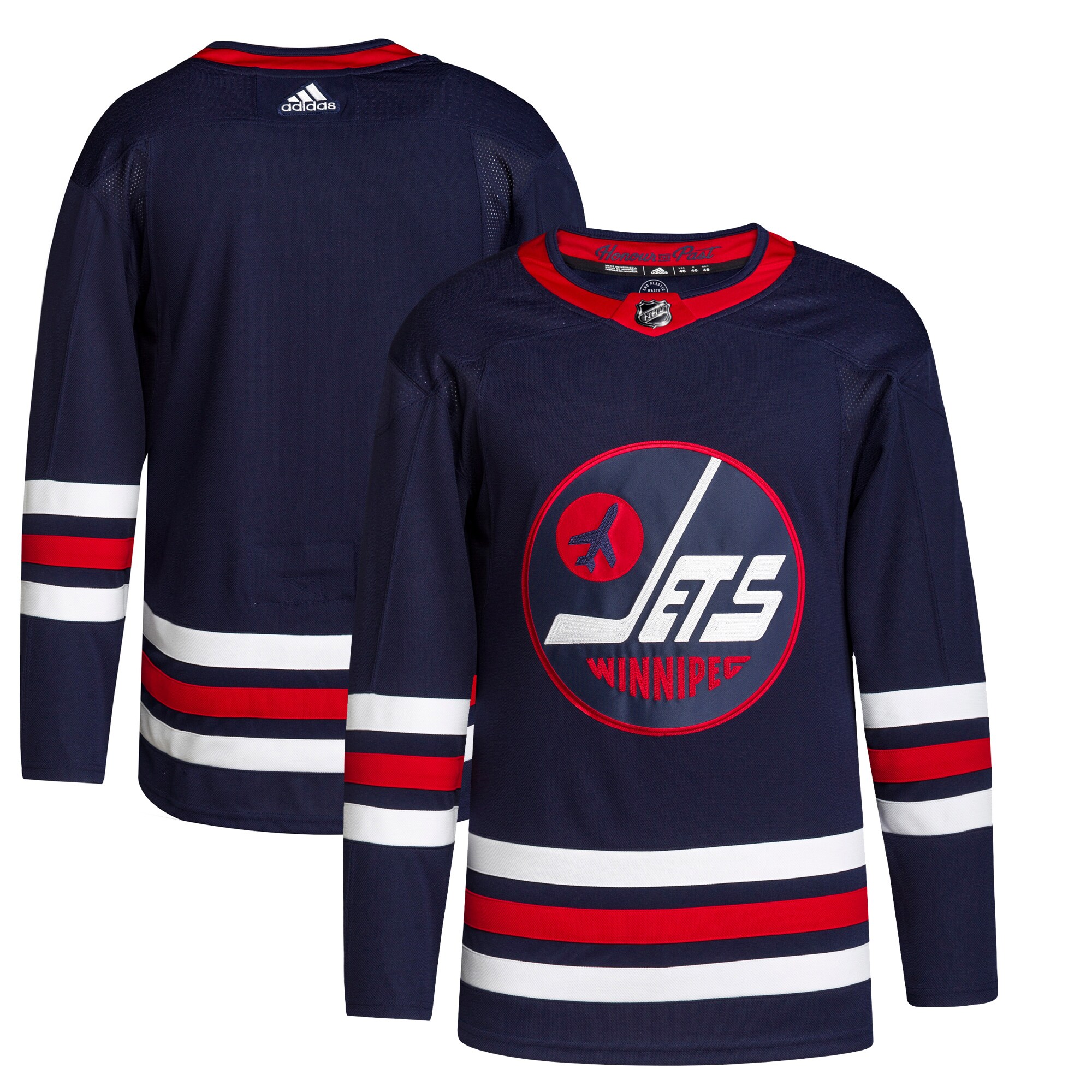 Winnipeg Jets adidas Men's 2021\/22 Alternate Primegreen Authentic Jersey - Navy