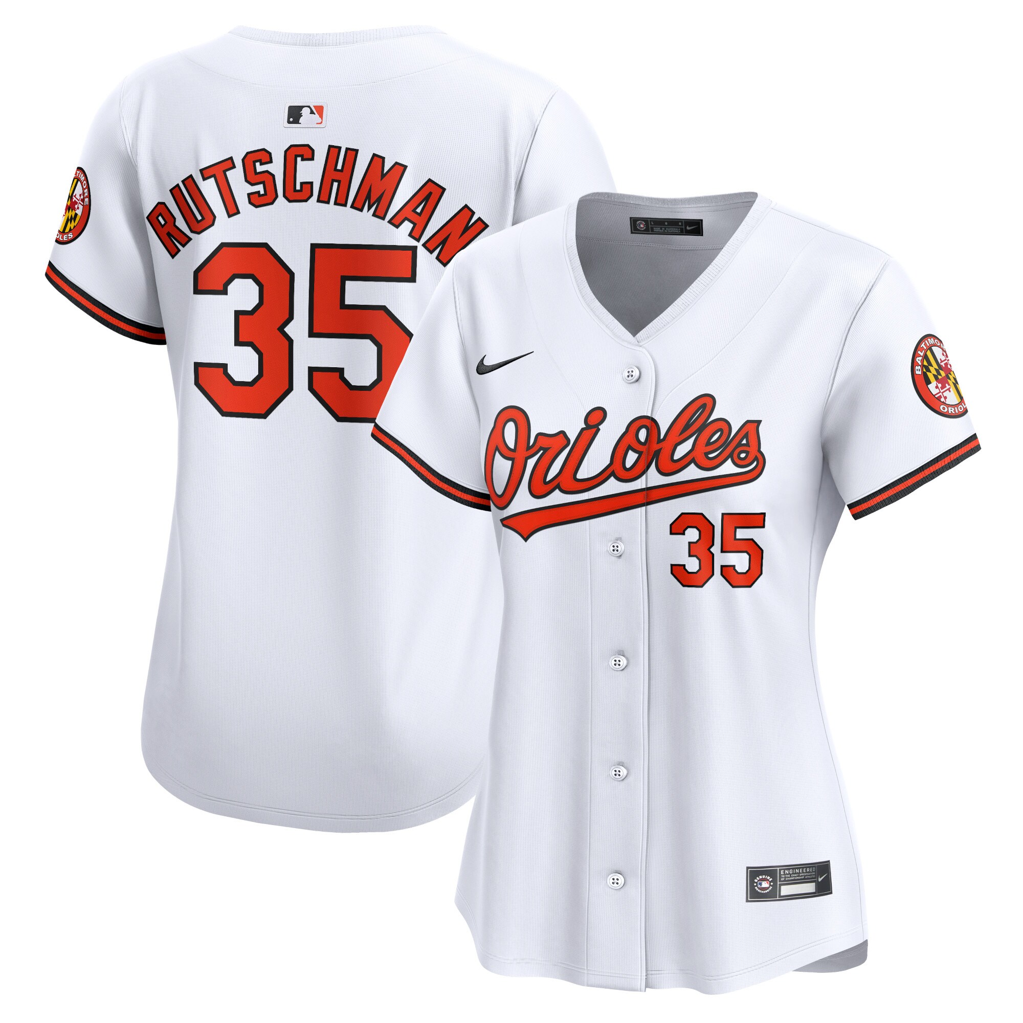 Adley Rutschman Baltimore Orioles Women's Home Limited Player Jersey - White