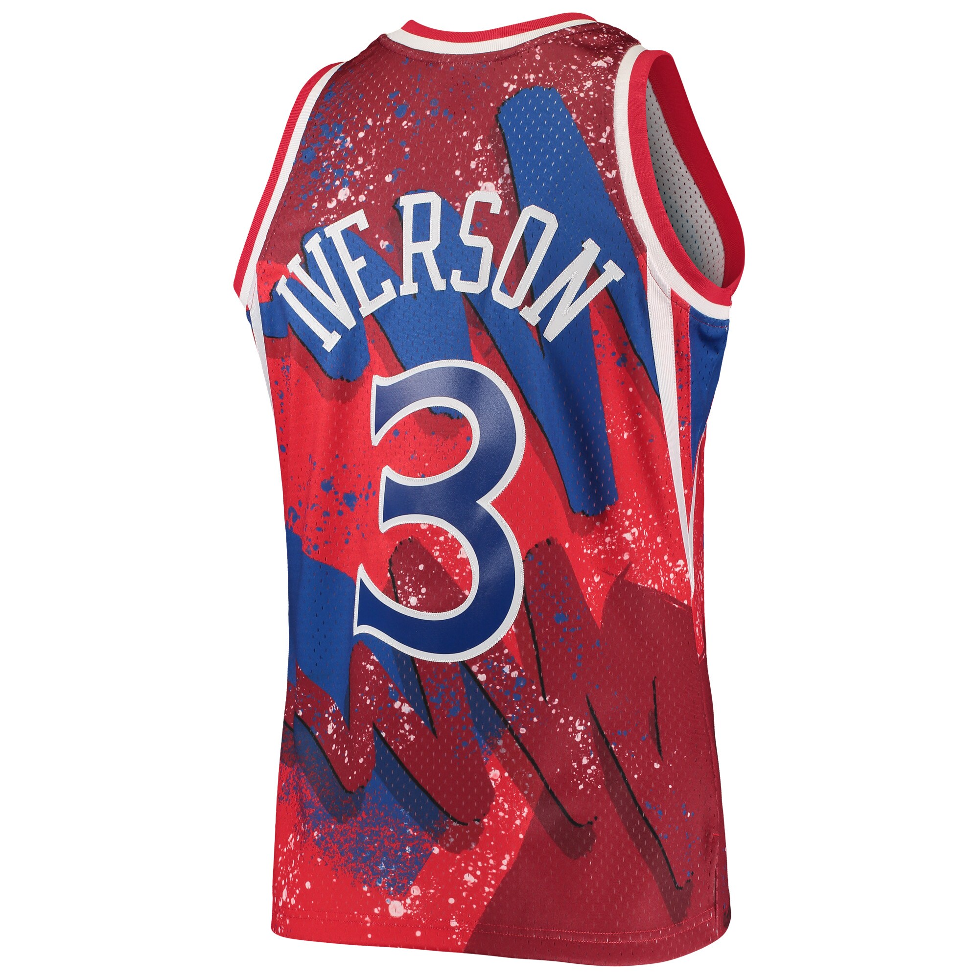 Allen Iverson Philadelphia 76ers Mitchell & Ness Hardwood Classics 1996\/97 Hyper Hoops Swingman Jersey - Red