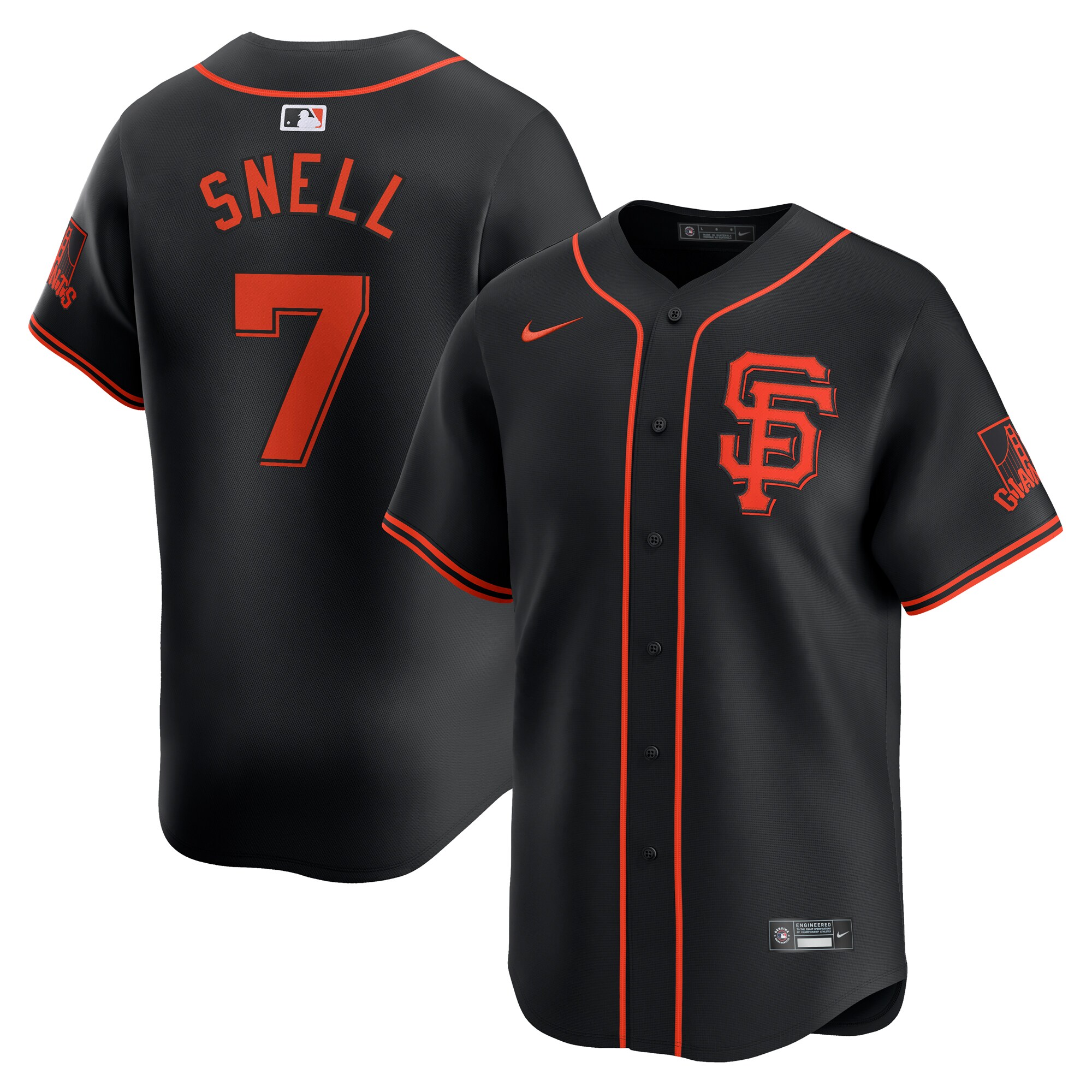 Blake Snell San Francisco Giants  Alternate Limited Jersey - Black
