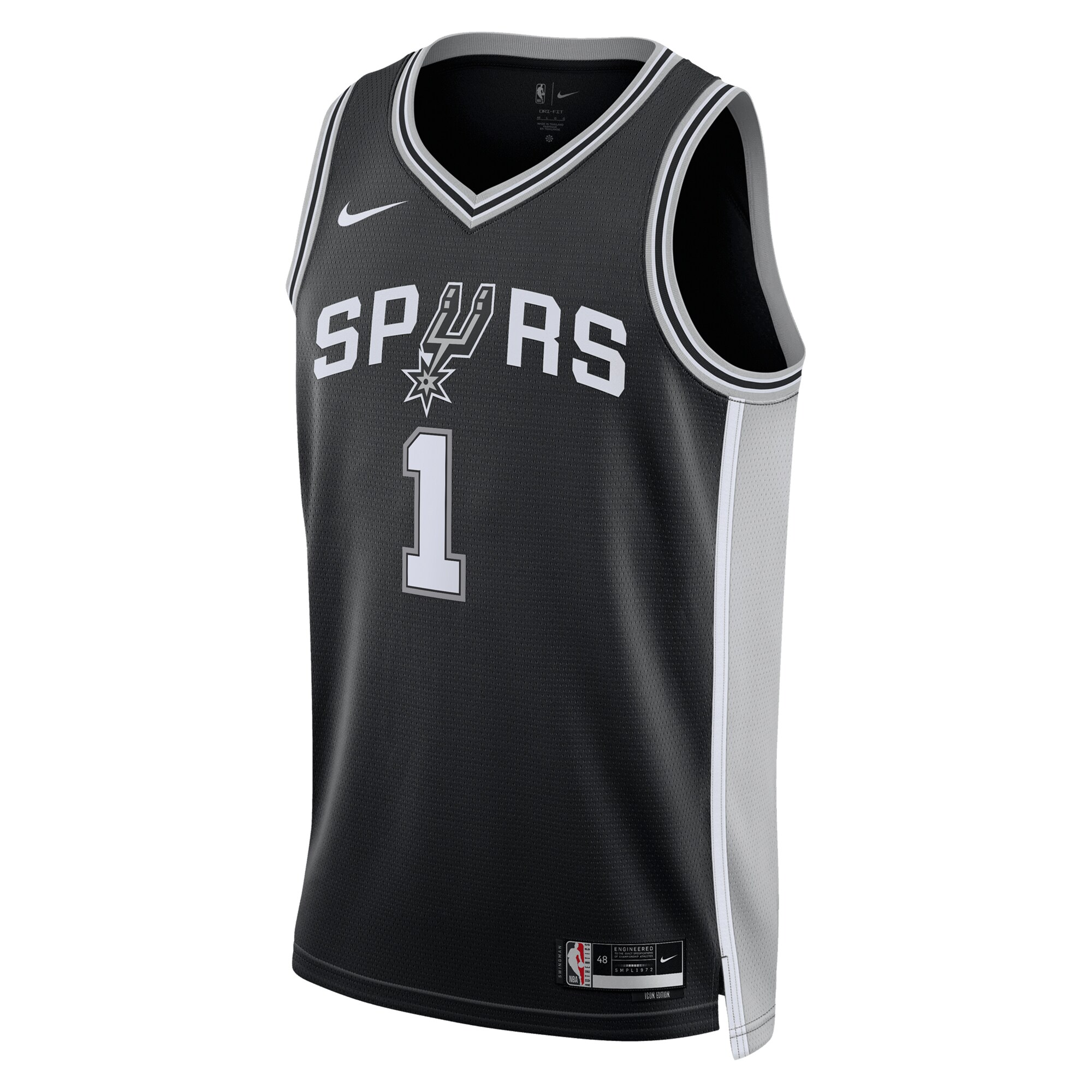 Victor Wembanyama San Antonio Spurs Unisex 2023 NBA Draft First Round Pick Swingman Jersey - Icon Edition - Black
