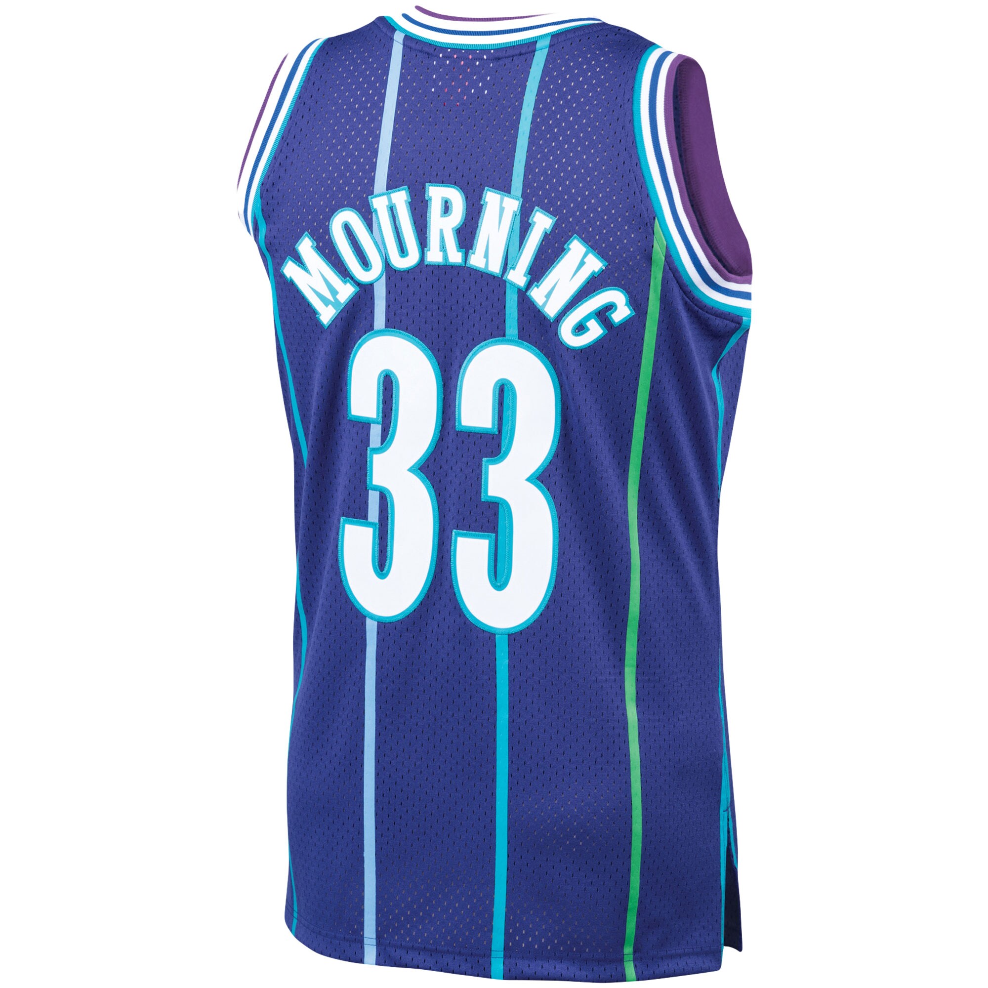 Alonzo Mourning Charlotte Hornets Mitchell & Ness 1994\/95 Hardwood Classics Swingman Jersey - Purple
