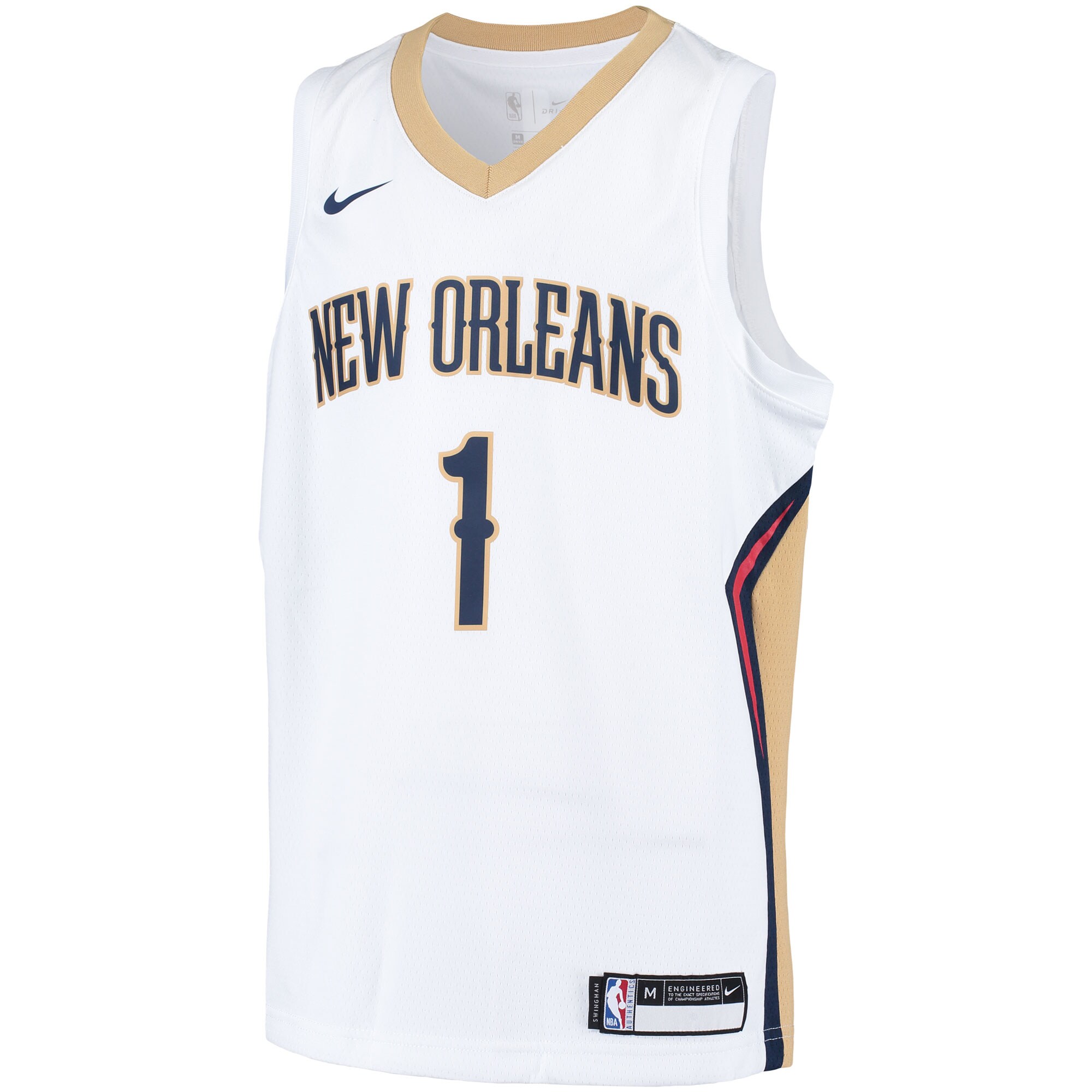Zion Williamson New Orleans Pelicans Youth Swingman Player Jersey - Association Edition - White