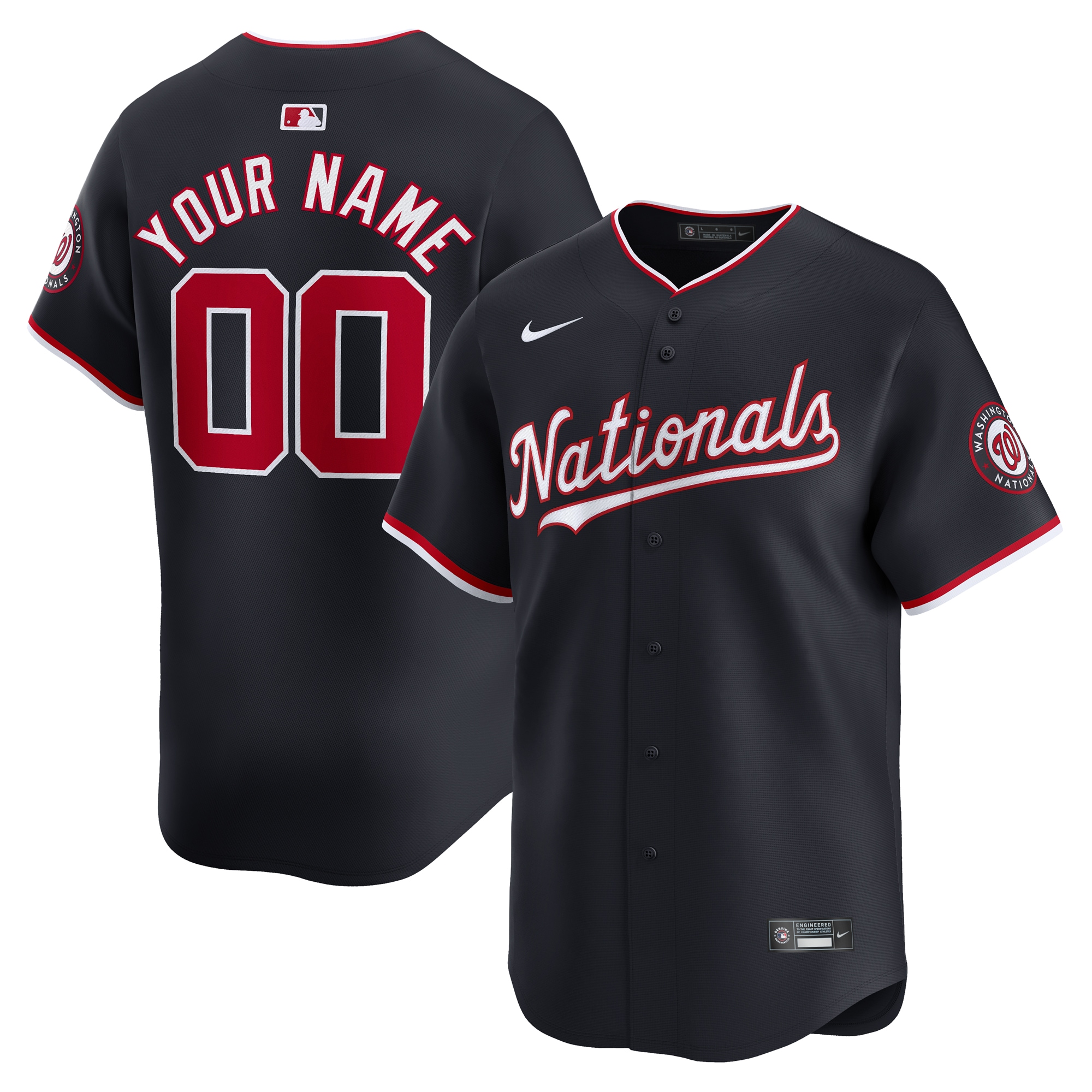 Washington Nationals   Alternate Limited Custom Jersey Navy