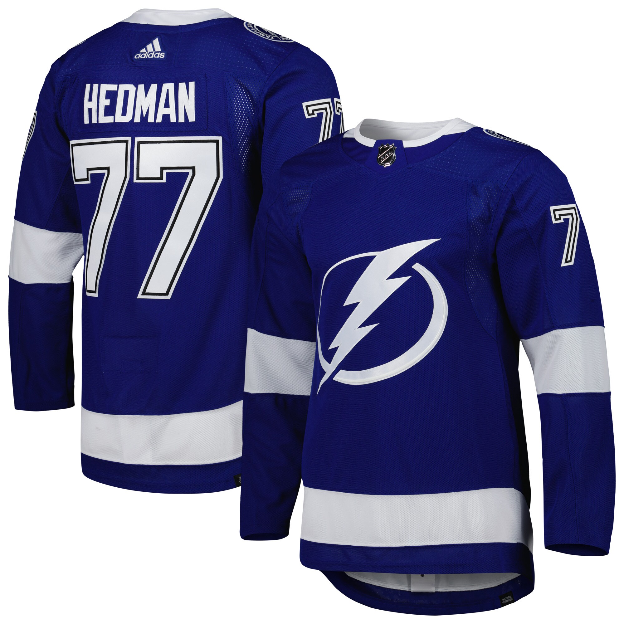 Victor Hedman Tampa Bay Lightning adidas Primegreen Authentic Player Jersey - Blue