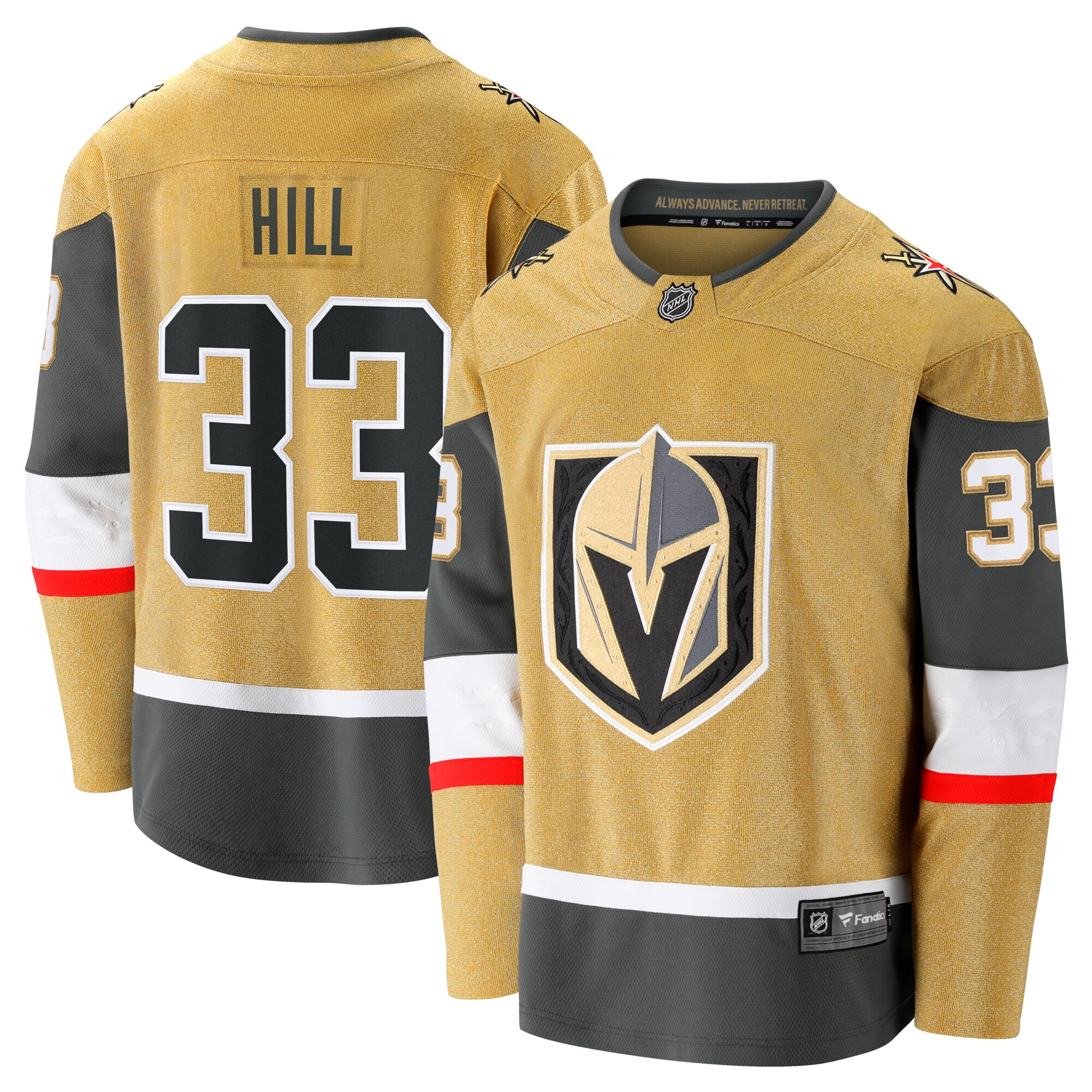 Adin Hill Vegas Golden Knights Fanatics Home Breakaway Jersey - Gold