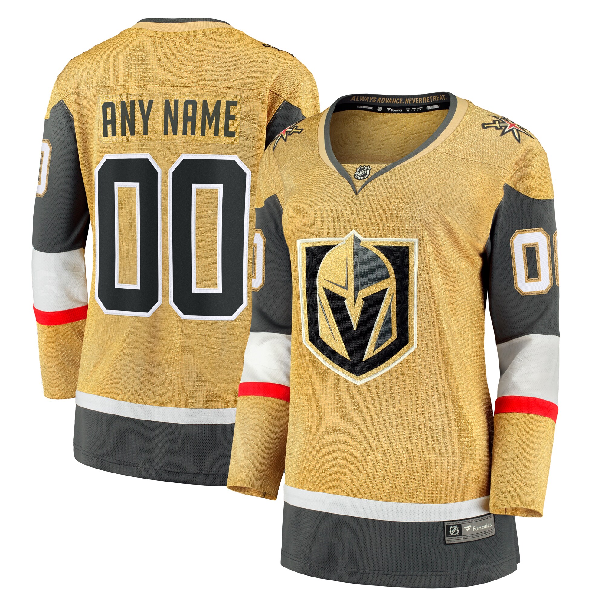 Vegas Golden Knights Fanatics Women's Home Breakaway Custom Jersey -