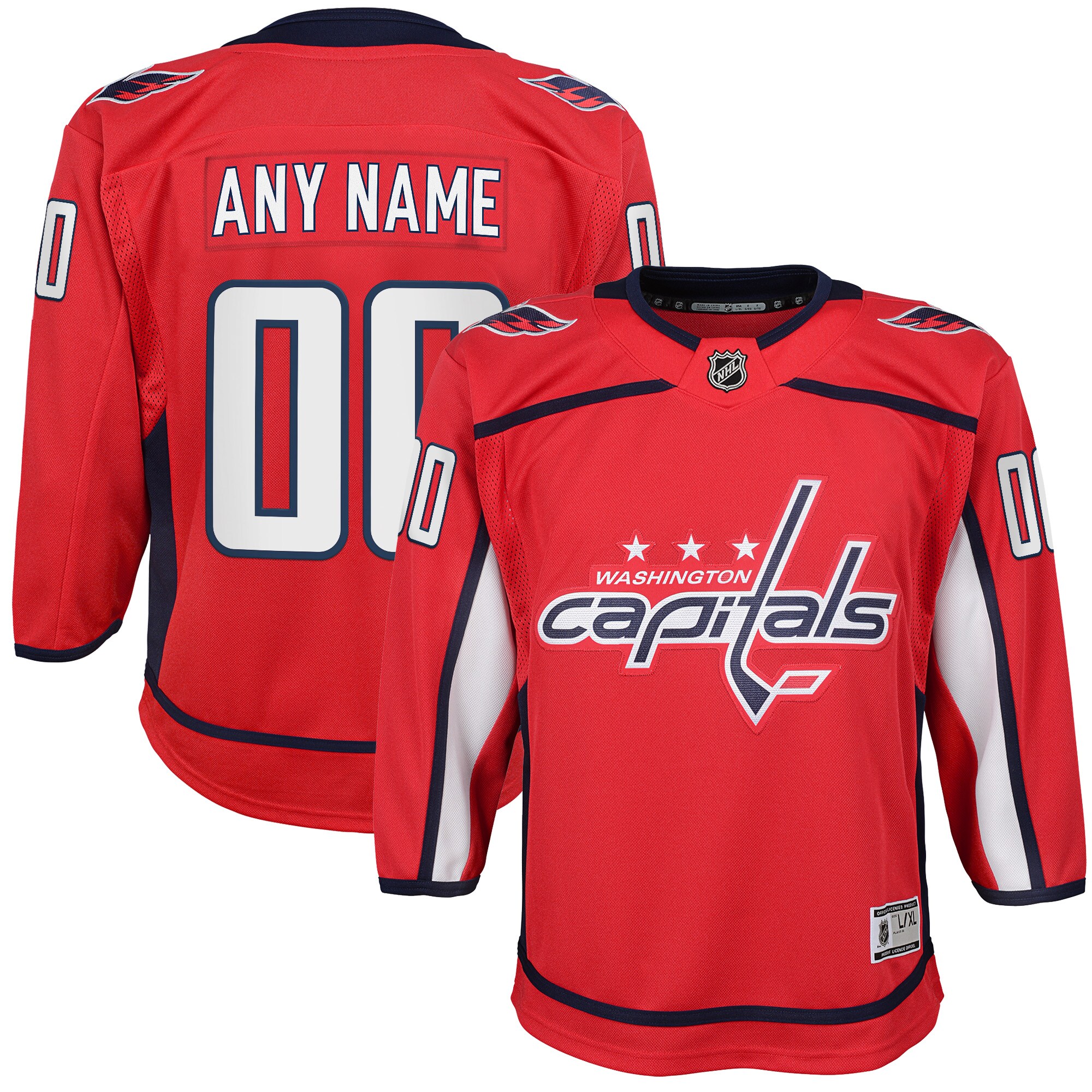 Washington Capitals Youth Home Custom Premier Jersey - Red
