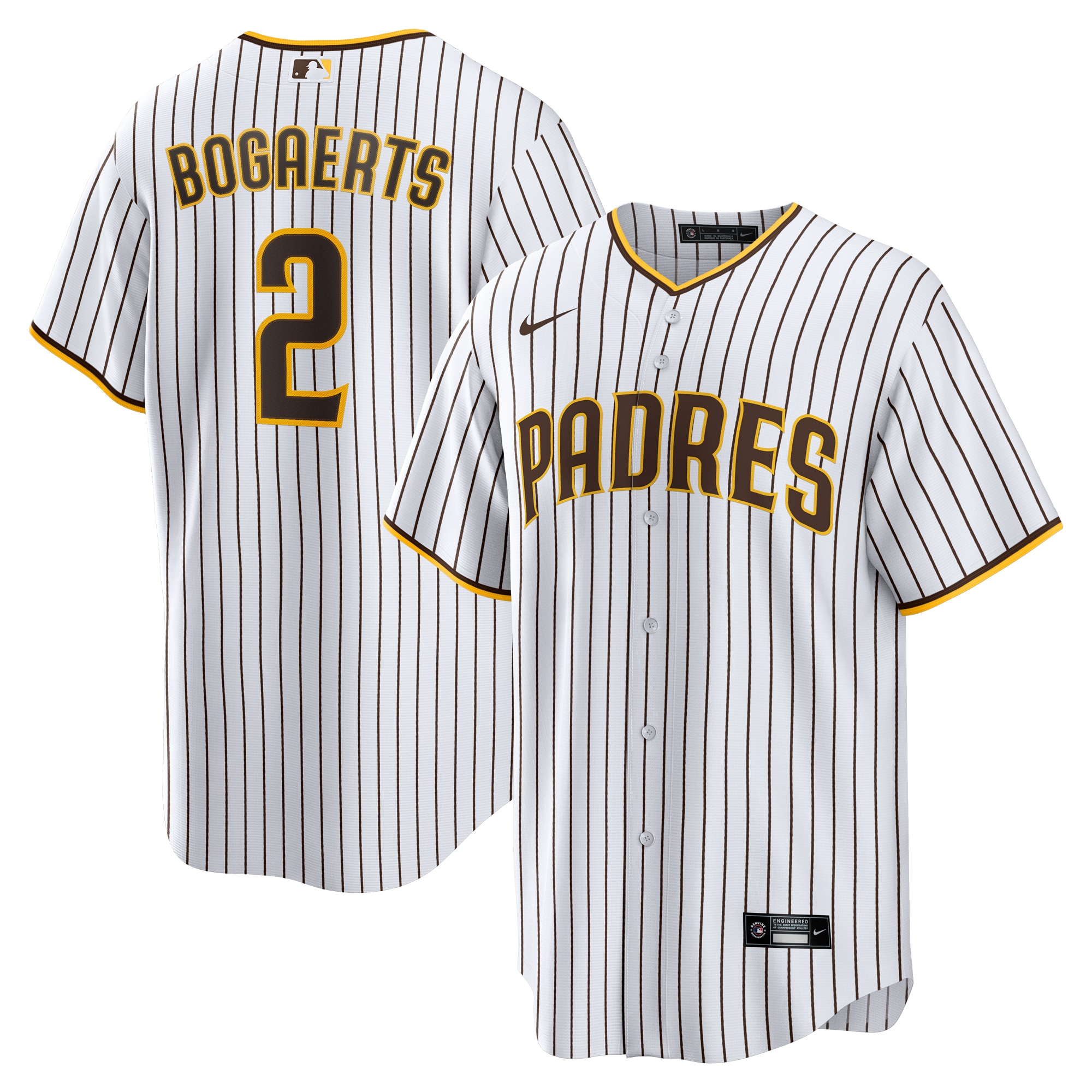 Xander Bogaerts San Diego Padres Home Official Replica Player Jersey - White\/Brown