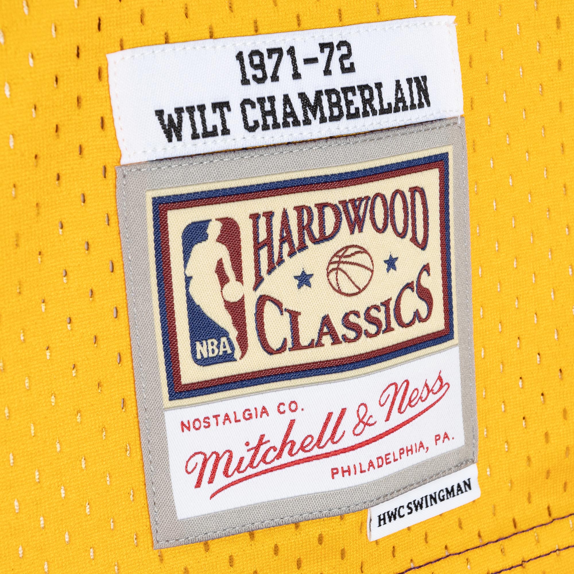 Wilt Chamberlain Los Angeles Lakers Mitchell & Ness Hardwood Classics 1971\/72 Split Swingman Jersey - Purple\/Gold