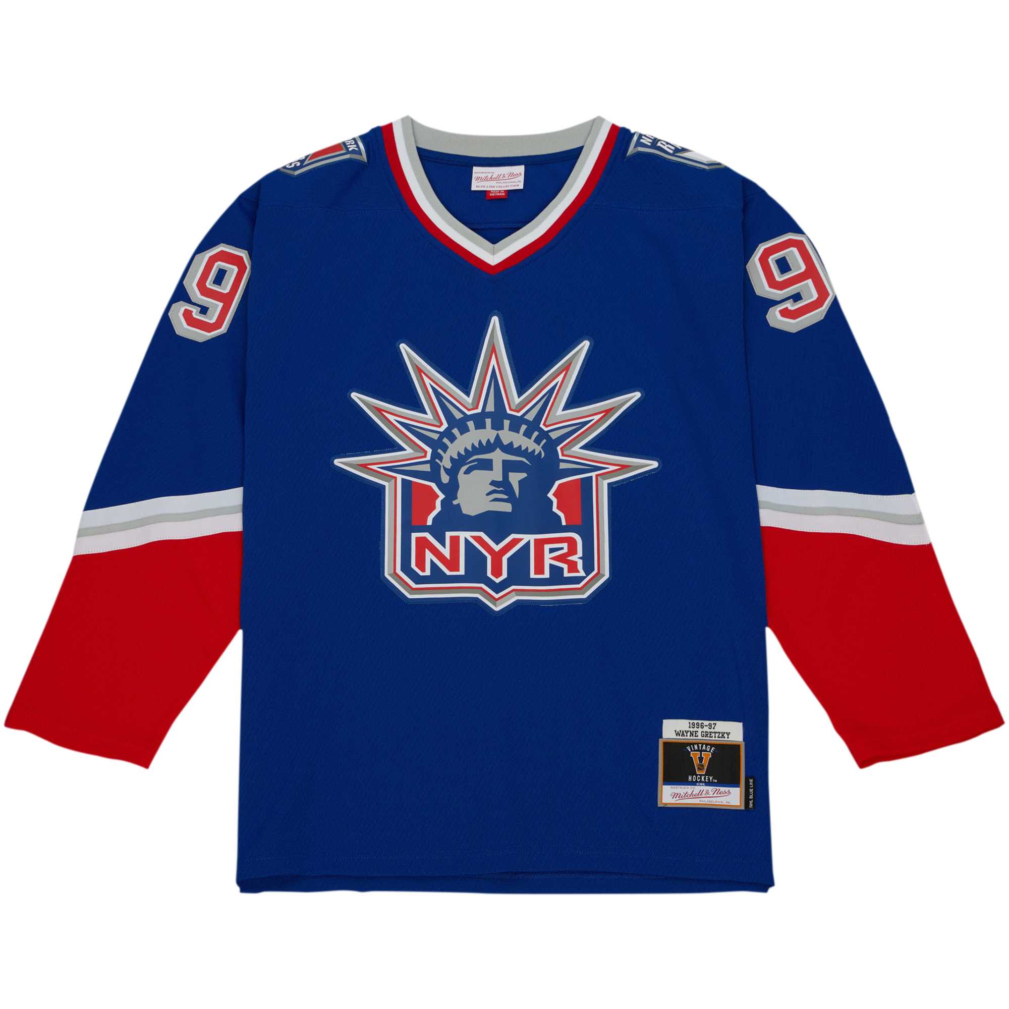 Wayne Gretzky New York Rangers Mitchell & Ness 1996\/97 Blue Line Player Jersey - Navy