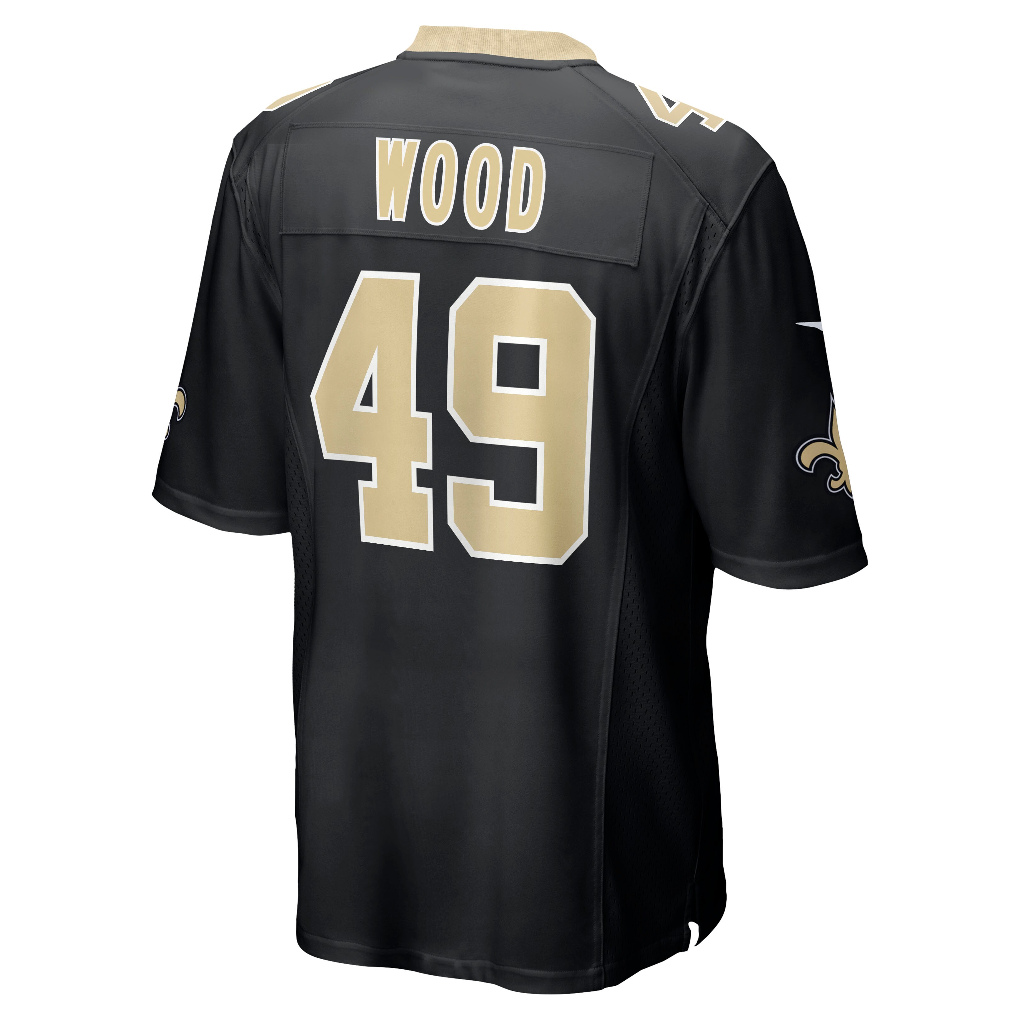Zach Wood New Orleans Saints  Game Jersey - Black