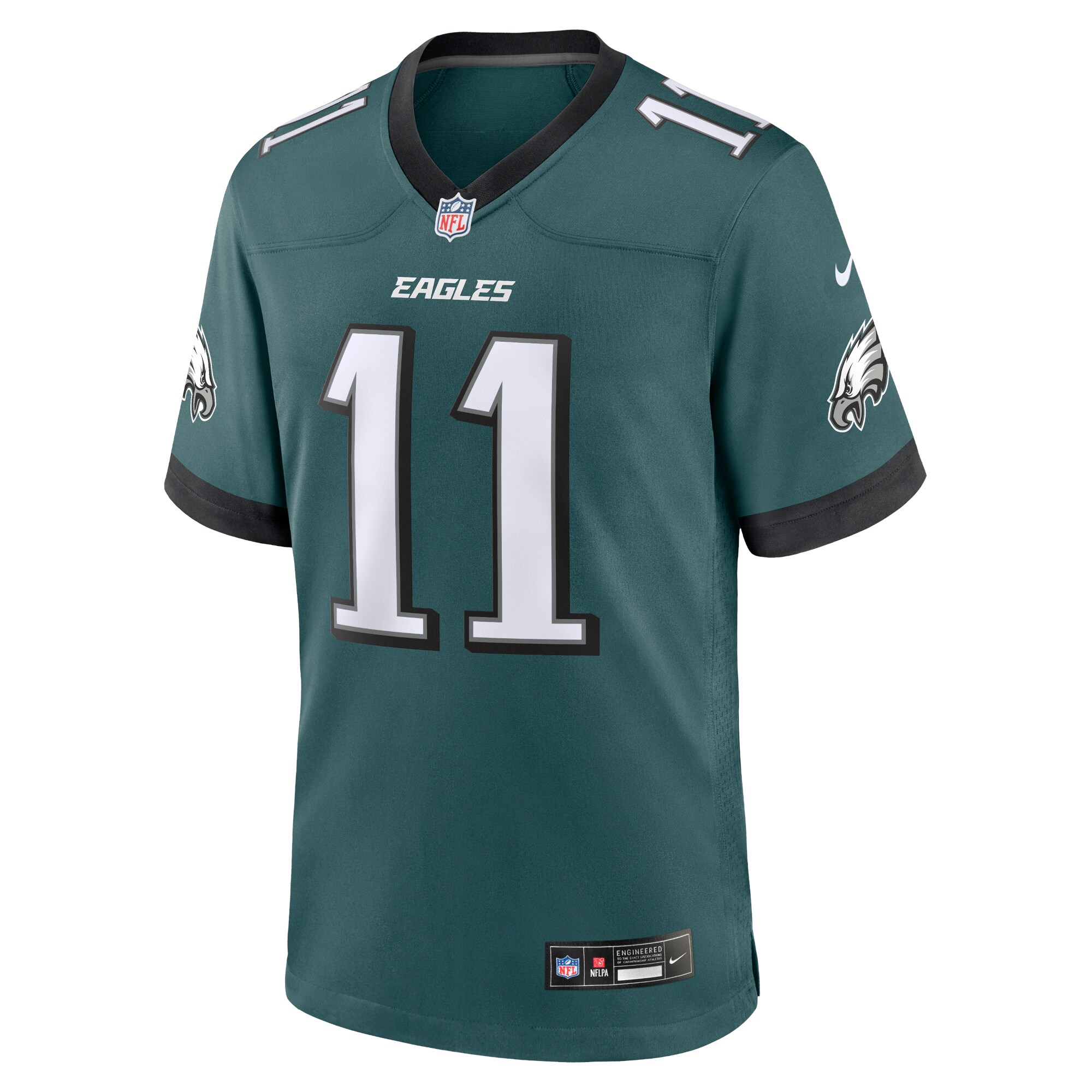 A.J. Brown Philadelphia Eagles  Team Game Jersey - Midnight Green