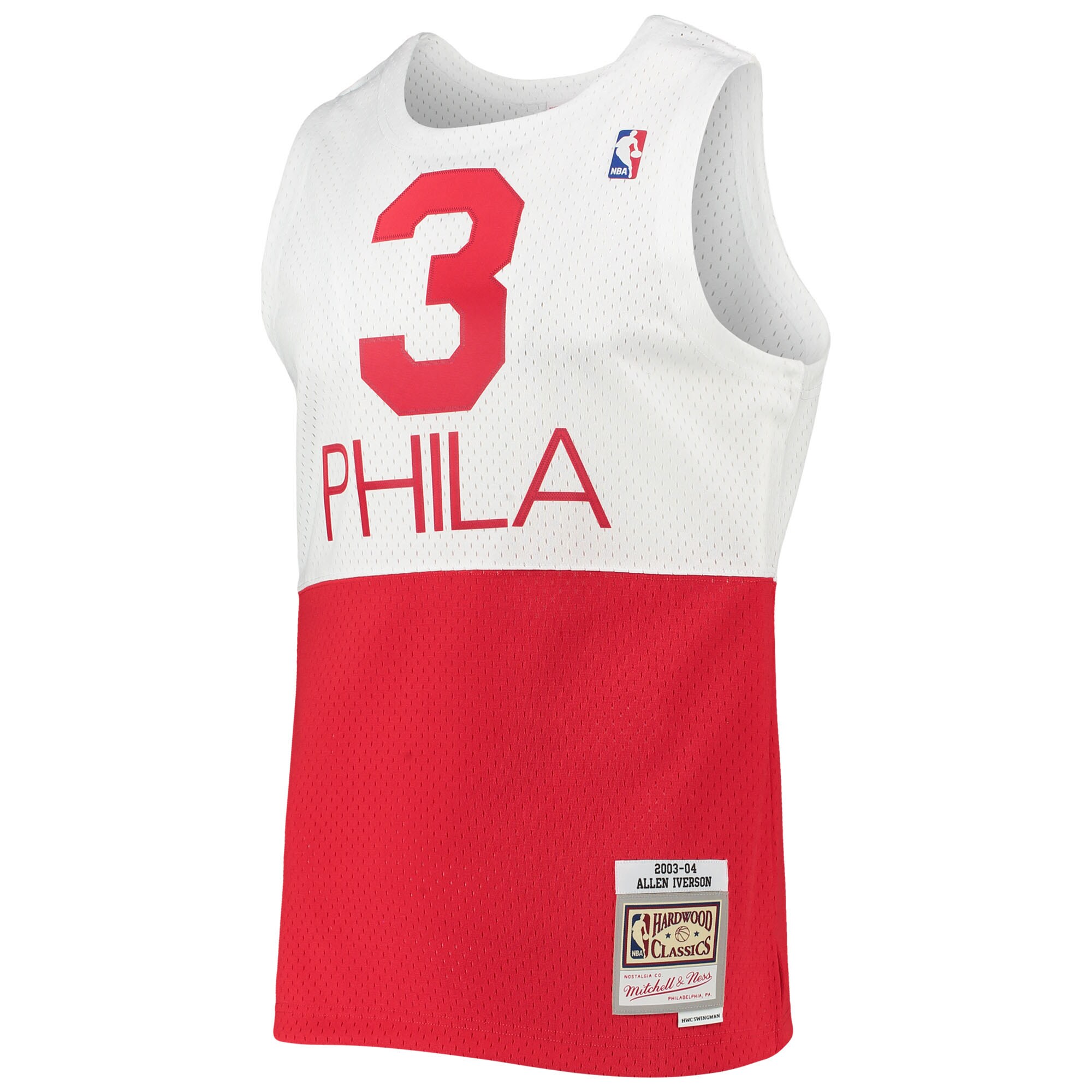 Allen Iverson Philadelphia 76ers Mitchell & Ness 2003\/2004 Hardwood Classics Swingman Jersey - White