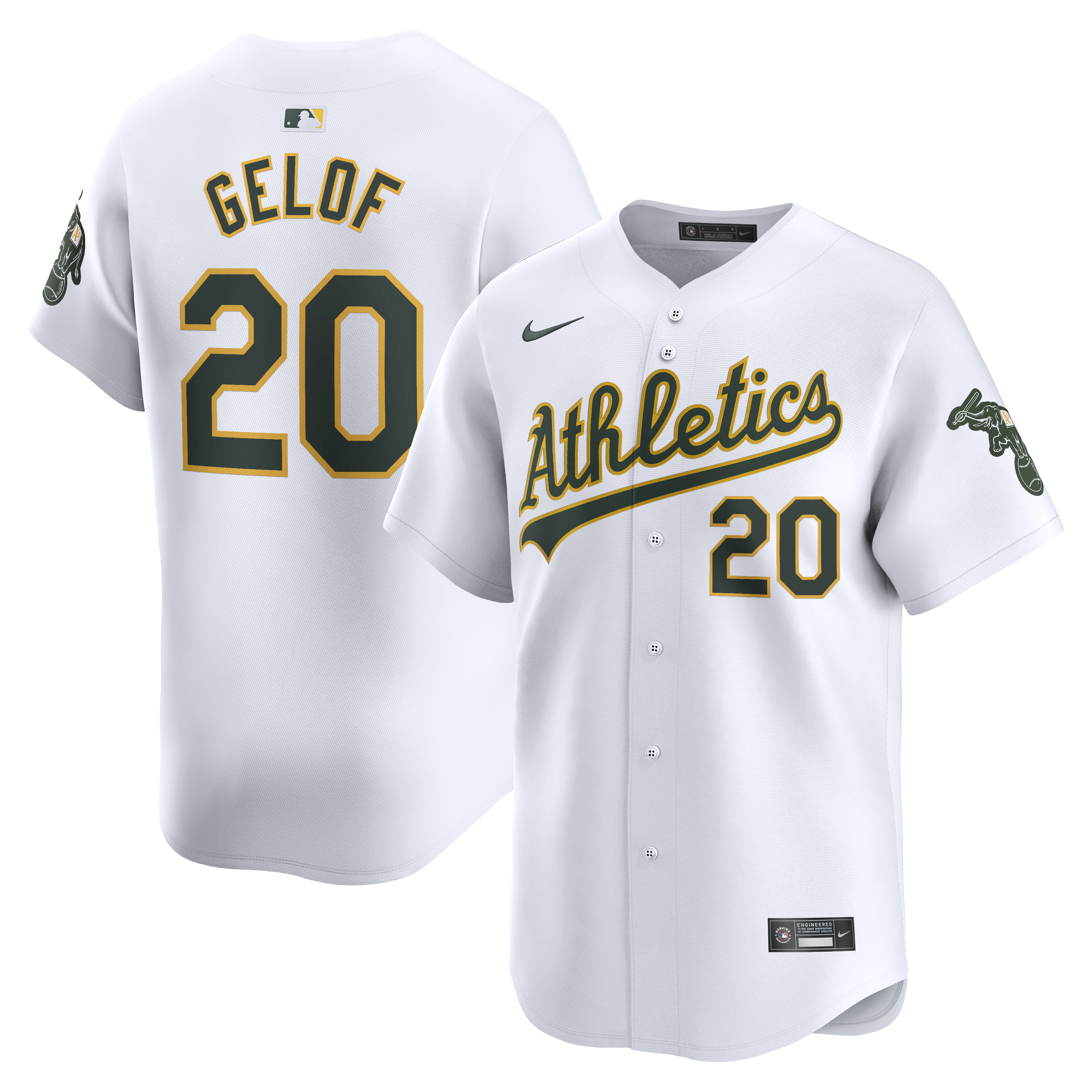 Zack Gelof Oakland Athletics  Youth Home Limited Player Jersey - White