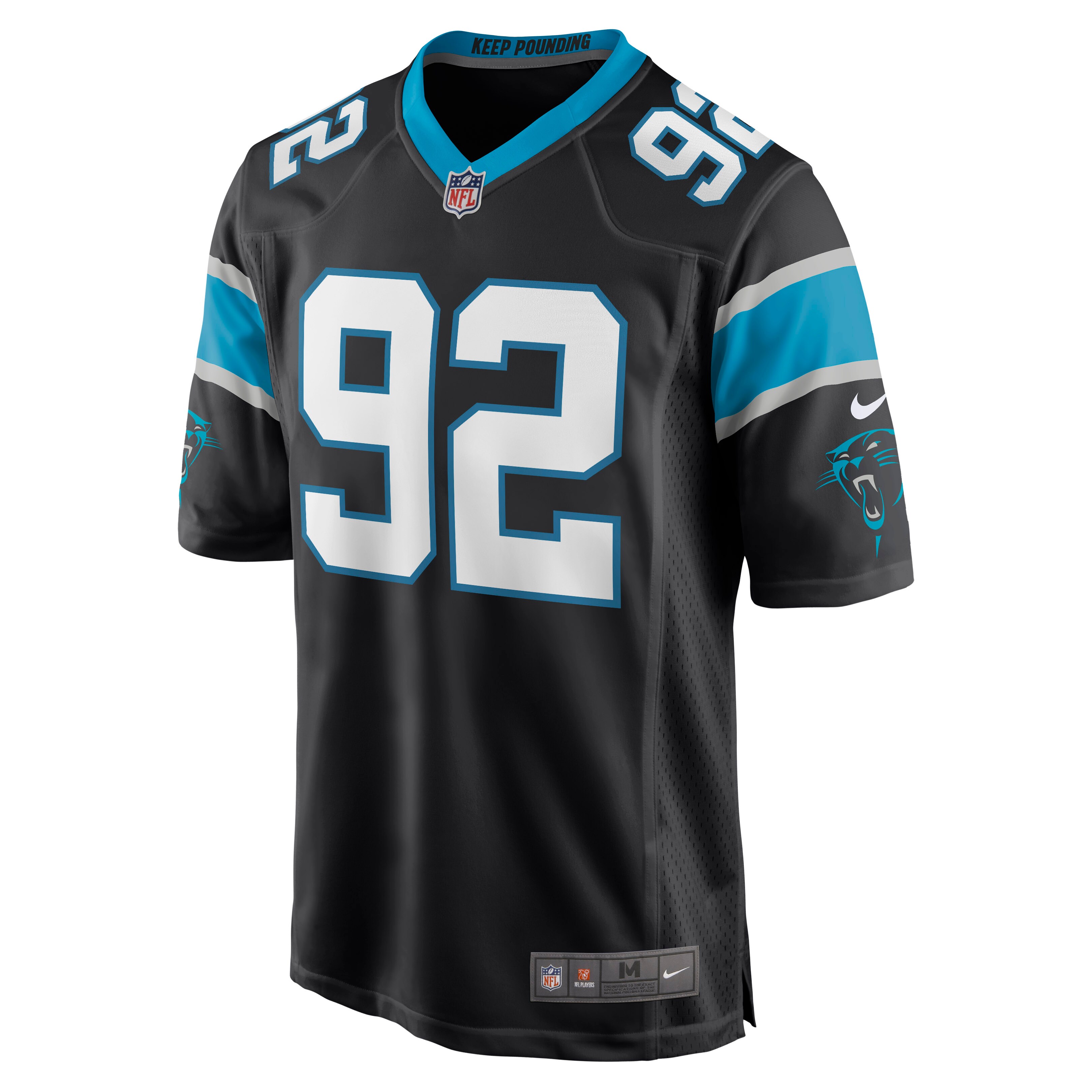 Zach Kerr Carolina Panthers  Game Jersey - Black