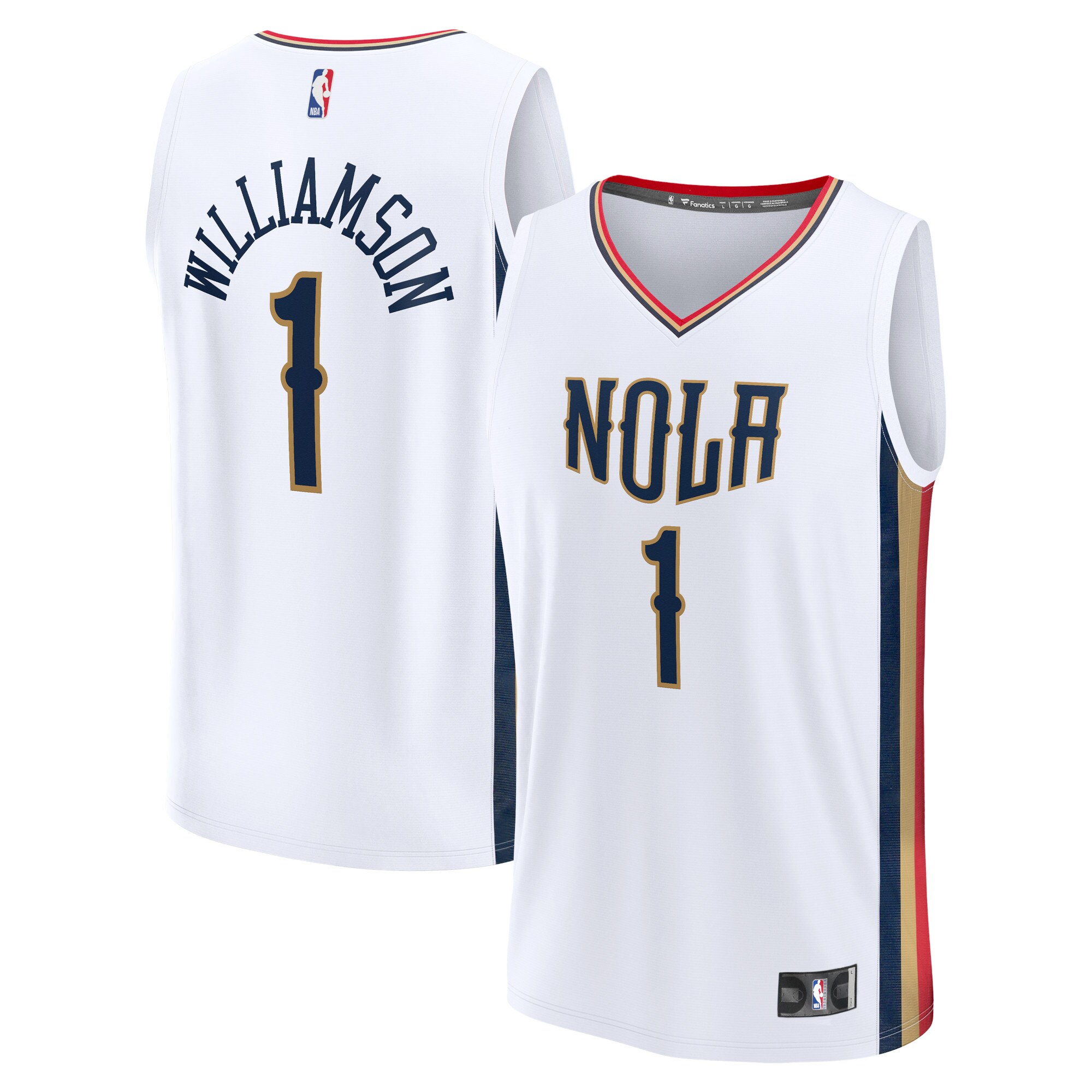 Zion Williamson New Orleans Pelicans Fanatics Fast Break Replica Jersey - City Edition - White