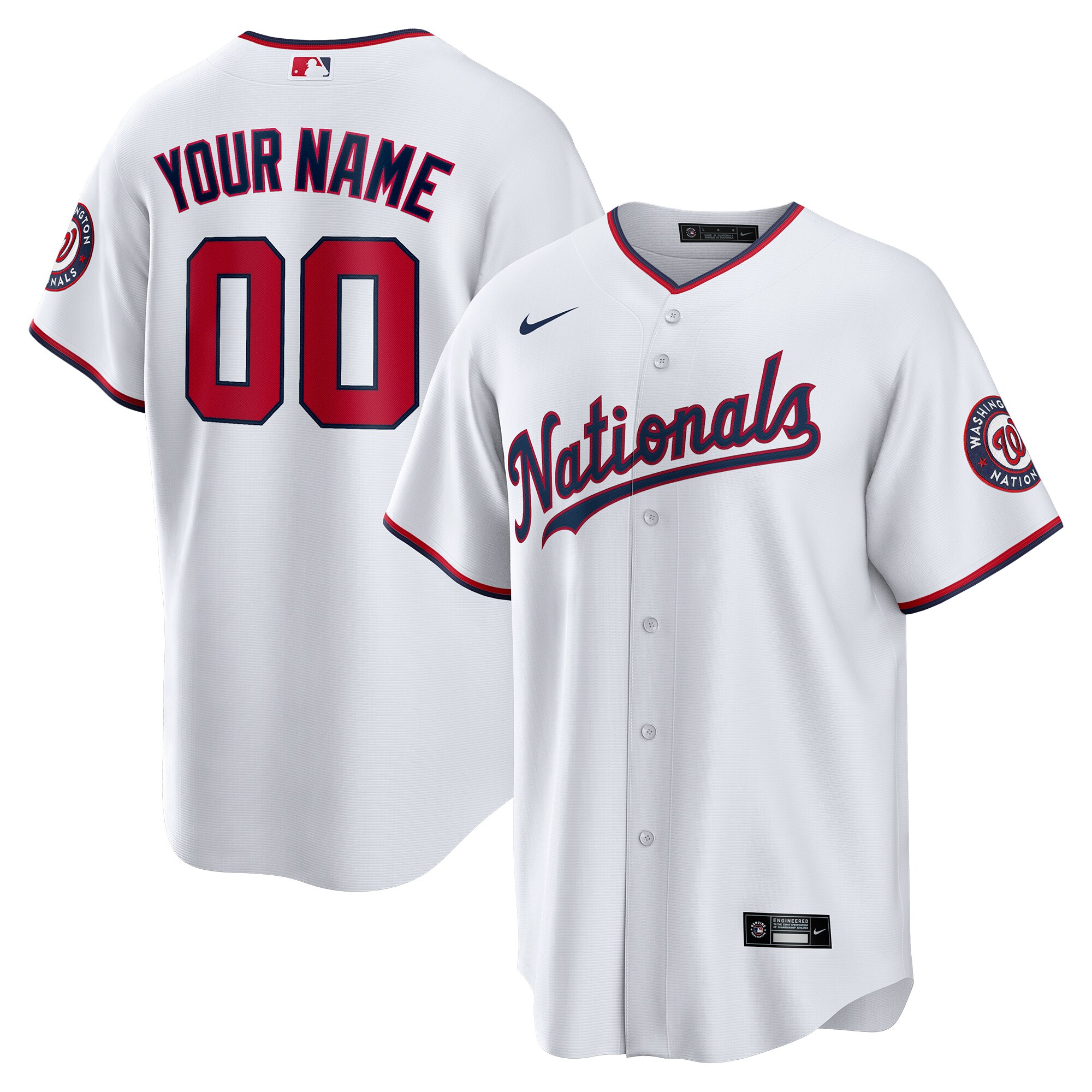 Washington Nationals  Replica Custom Jersey - White