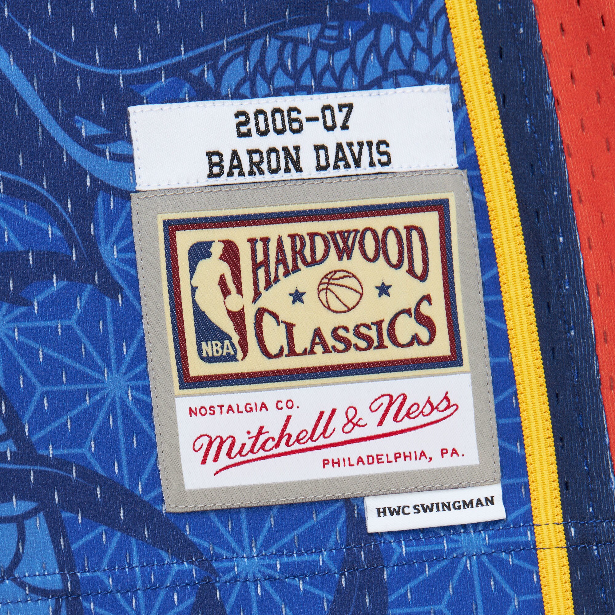 Baron Davis Golden State Warriors Mitchell & Ness 2006\/07 Hardwood Classics Asian Heritage 6.0 Swingman Throwback Player Jersey - Royal