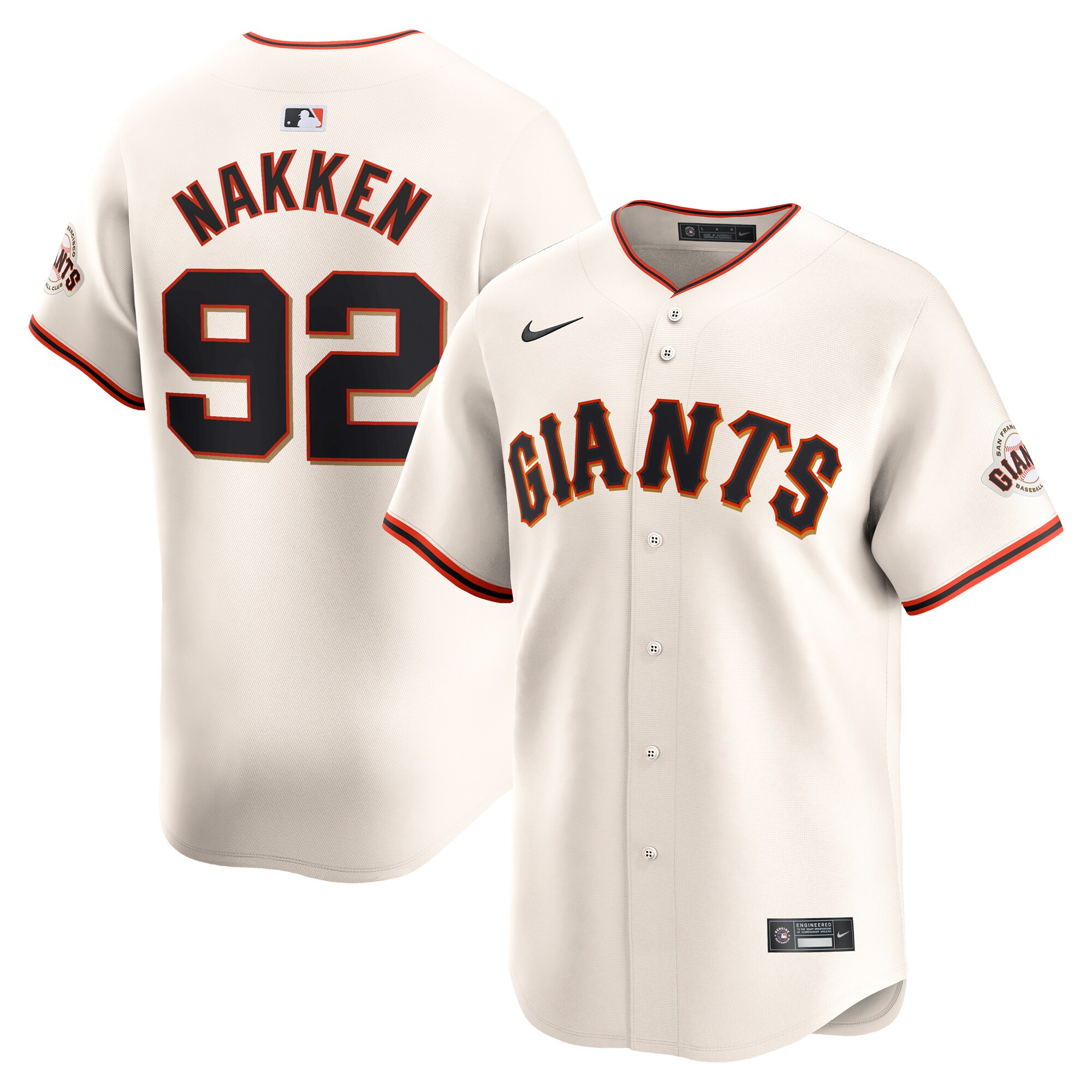 Alyssa Nakken San Francisco Giants  Home Limited Player Jersey Cream