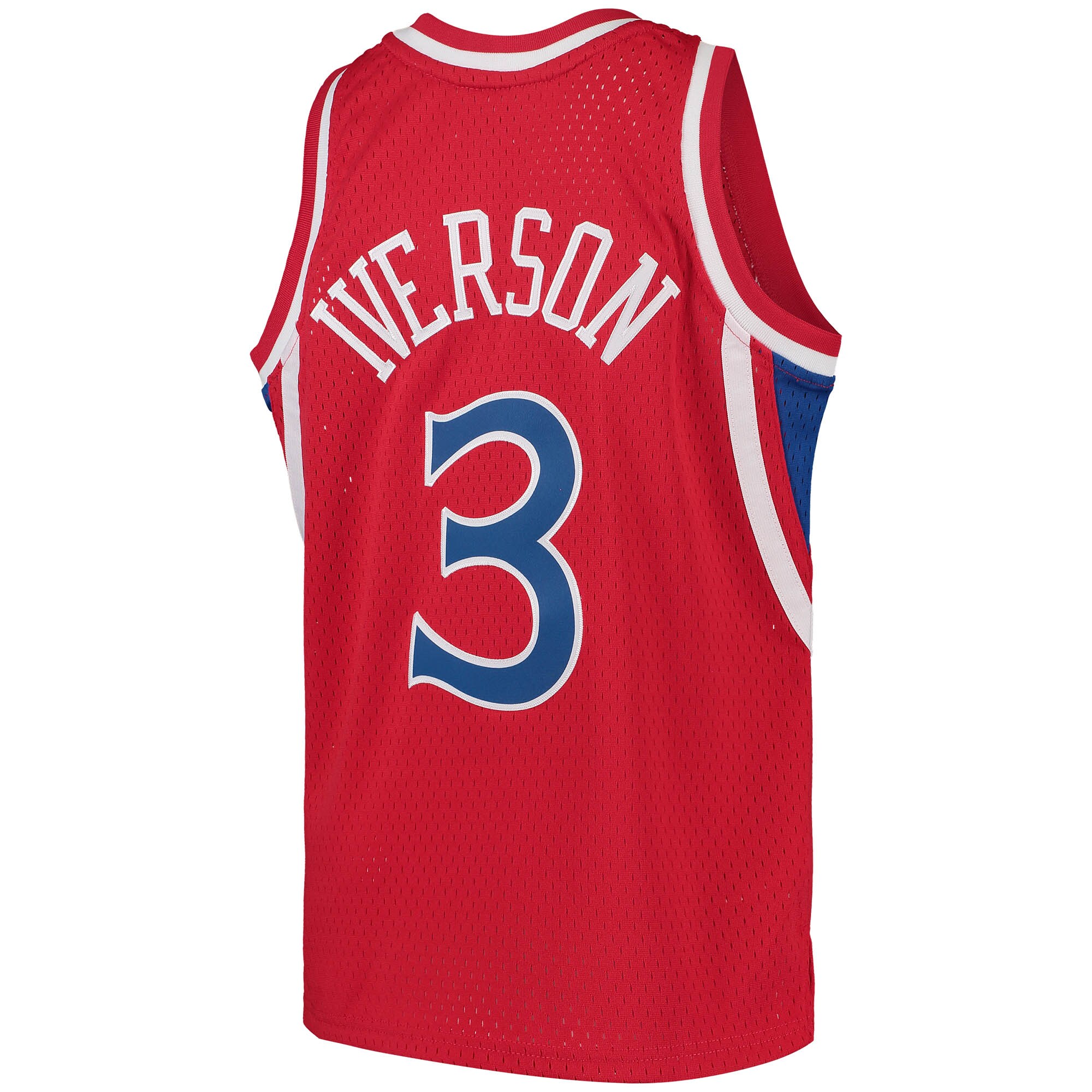 Allen Iverson Philadelphia 76ers Mitchell & Ness Youth 1996\/97 Hardwood Classics Swingman Throwback Jersey - Red