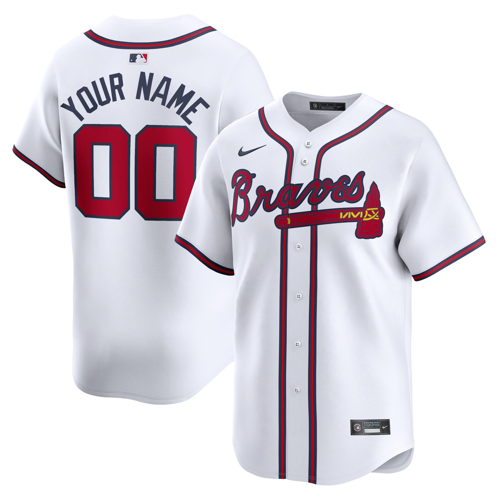 Atlanta Braves  Youth Home Limited Custom Jersey - White