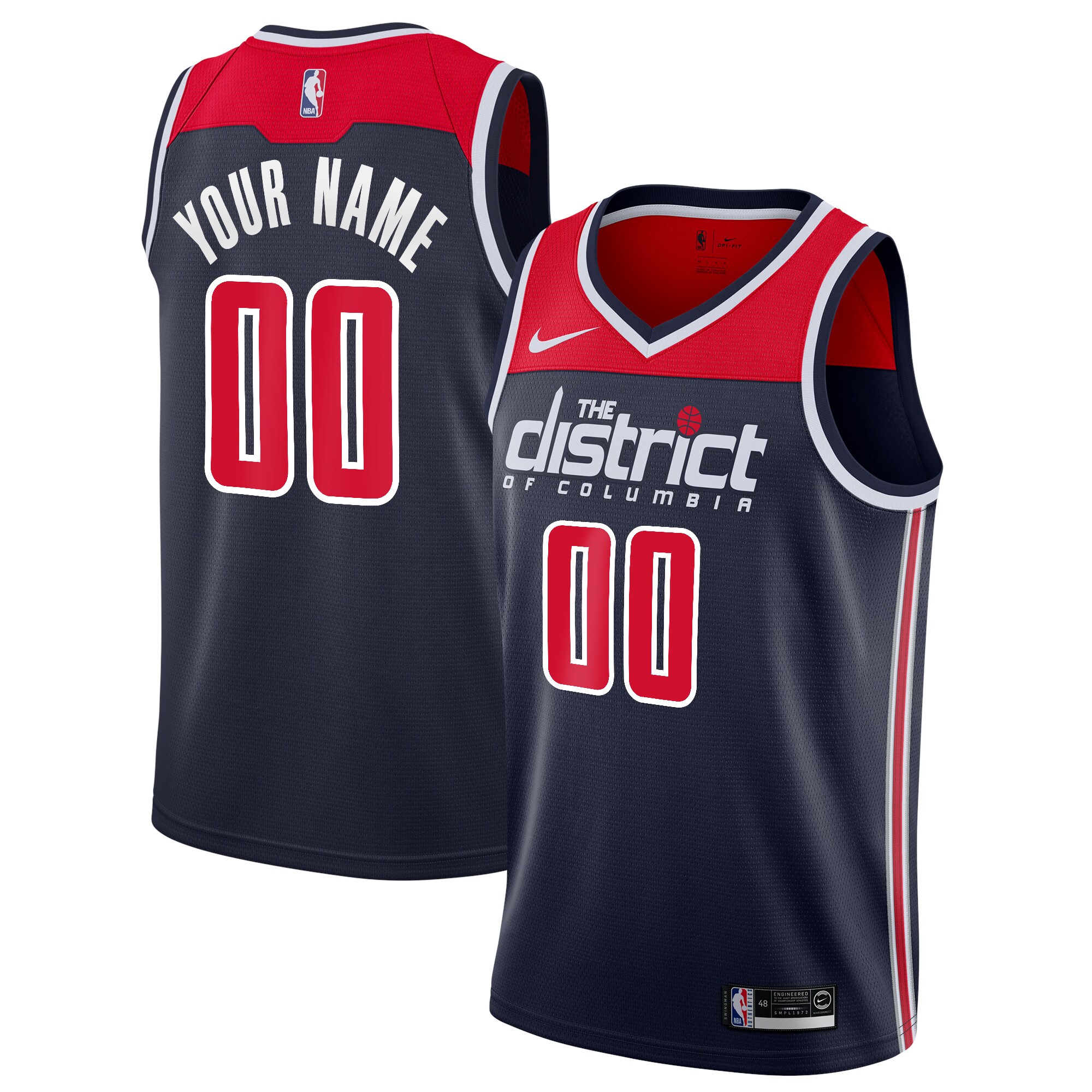 Washington Wizards 2019\/20 Custom Swingman Jersey Navy - Statement Edition