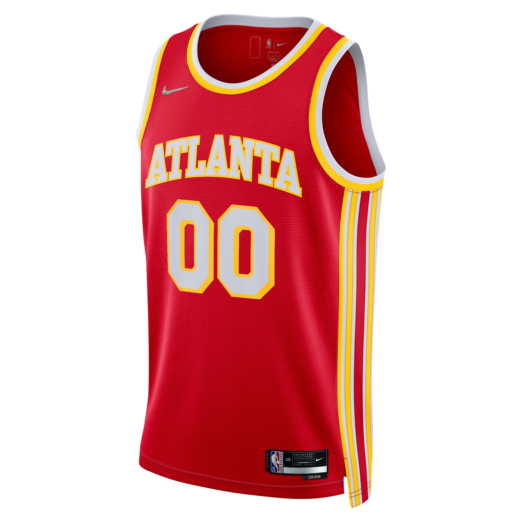Atlanta Hawks 2021\/22 Diamond Swingman Custom Jersey - Icon Edition - Red