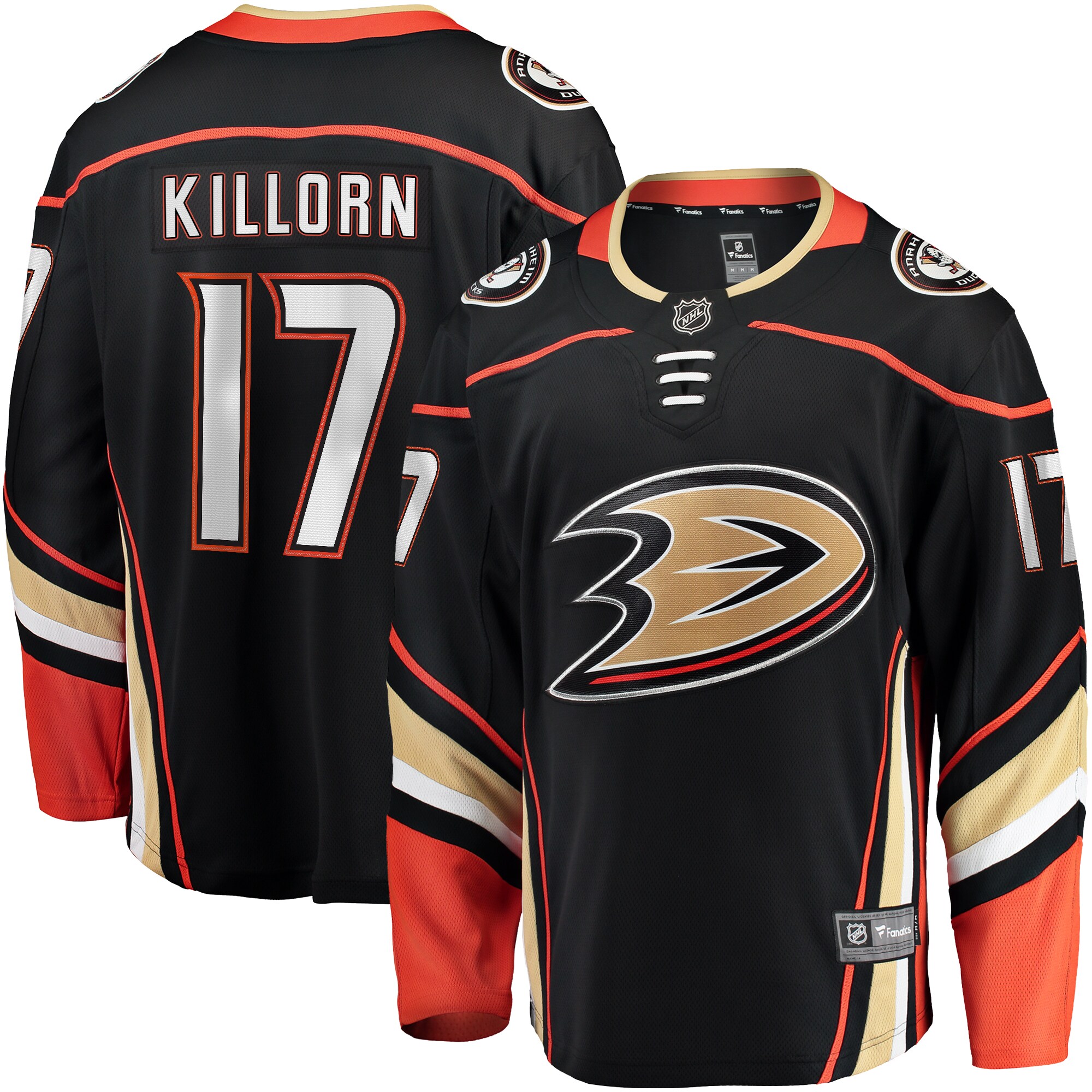 Alex Killorn Anaheim Ducks Fanatics Home Breakaway Jersey - Black